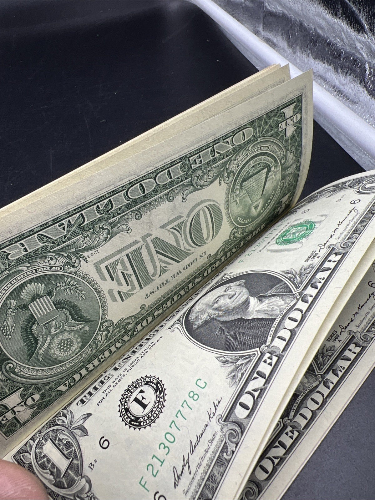 10 Consecutive 1969 B FRN Federal Reserve Note Currency Bills UNC Details Binded