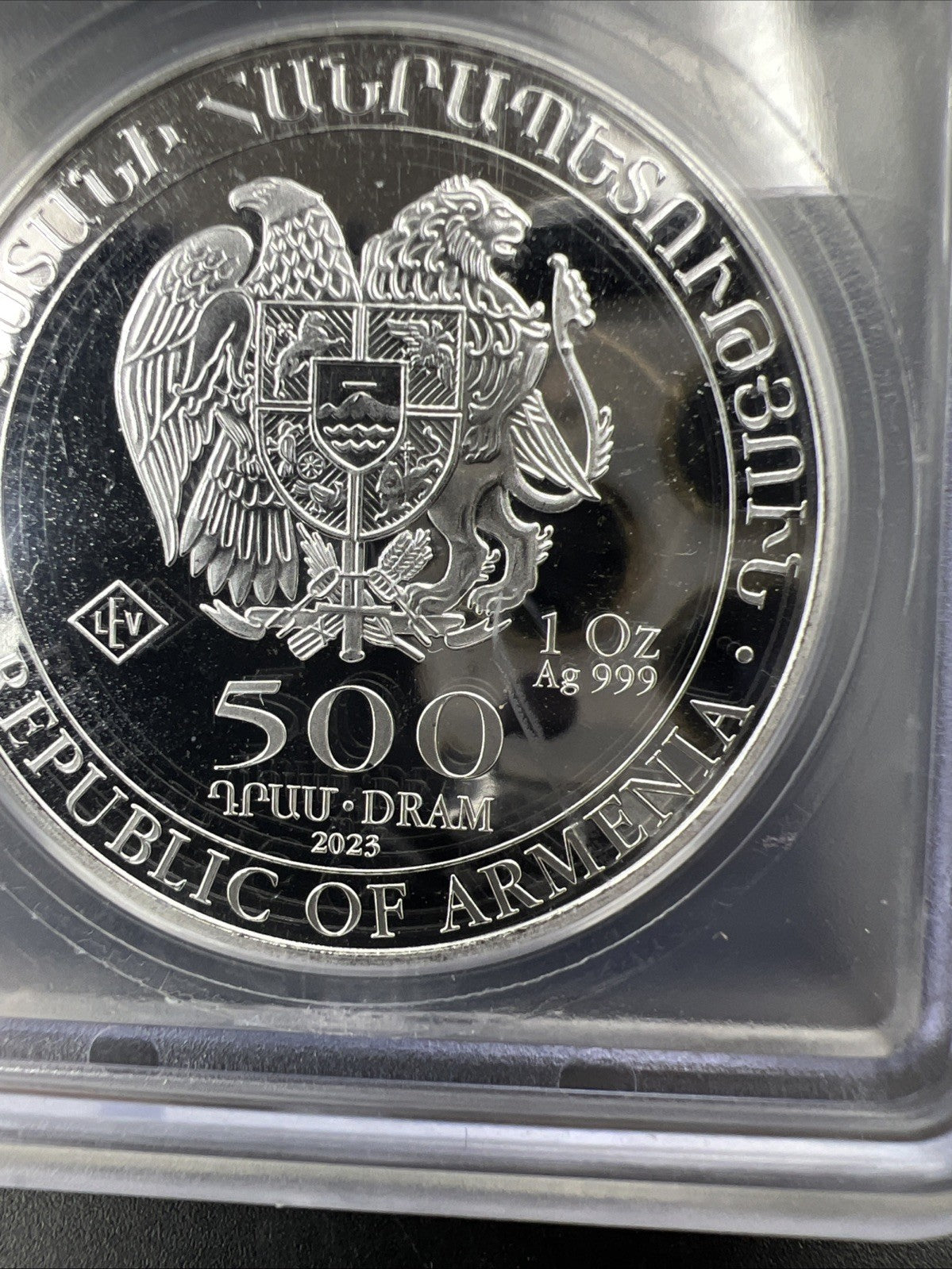 2023 Noah’s Ark Armenia 500 Dram 1 Oz .999 Silver Coin ICG MS69 Gem UNC