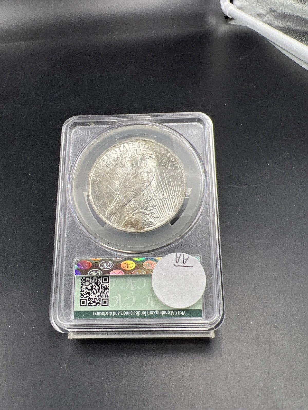 1922 Peace Silver Dollar Coin CAC Certified MS62 BU UNC