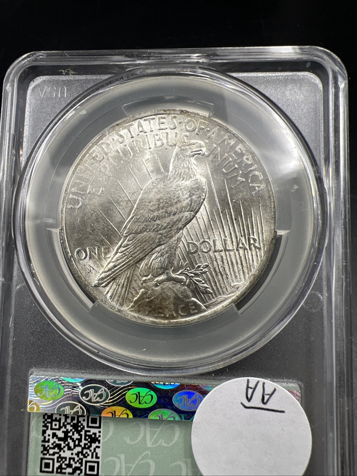 1922 Peace Silver Dollar Coin CAC Certified MS62 BU UNC
