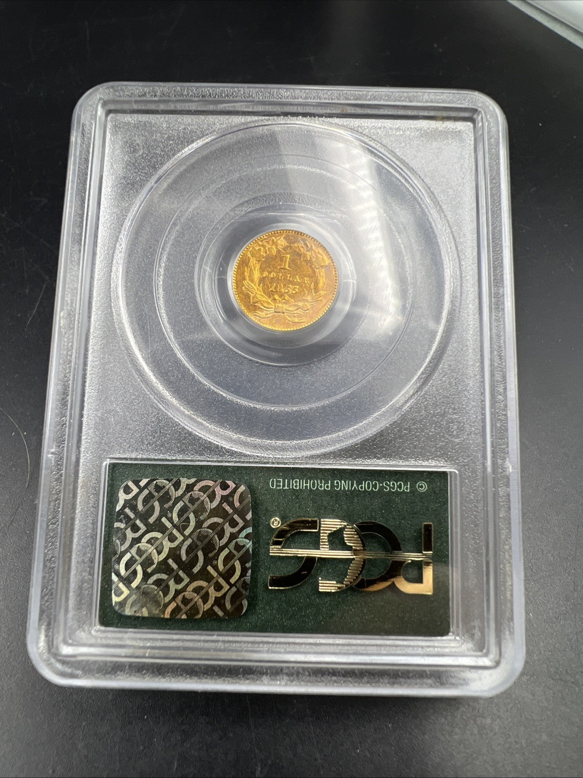 1855 Gold $1 One Dollar Princess Indian Head Type 2 Coin PCGS OGH AU50