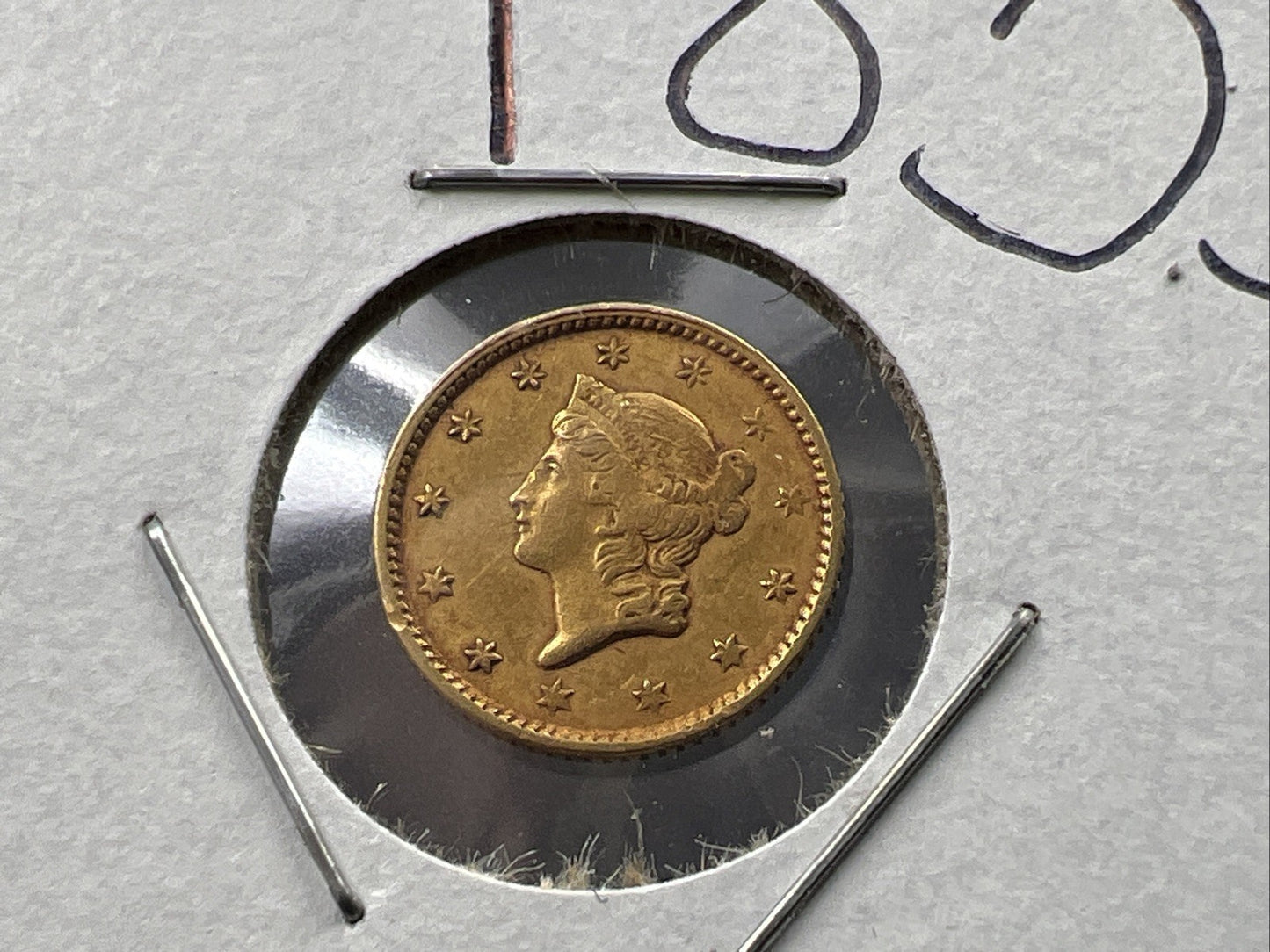 1853 Liberty Head Type I Gold Dollar $1 Choice XF EF Extra Fine Circulated