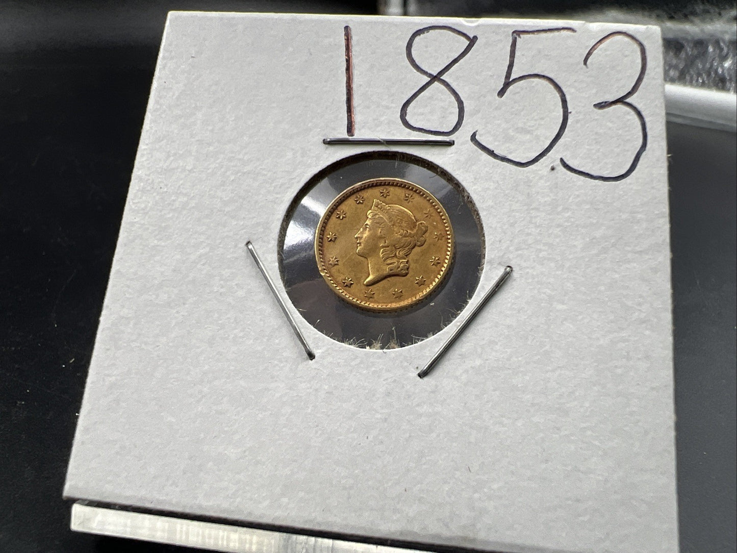 1853 Liberty Head Type I Gold Dollar $1 Choice XF EF Extra Fine Circulated