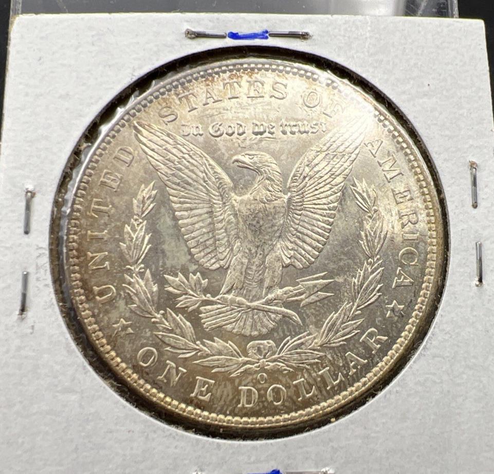 1904 O Morgan Silver Dollar Coin BU UNC uncirculated Neat Toning Toner #A