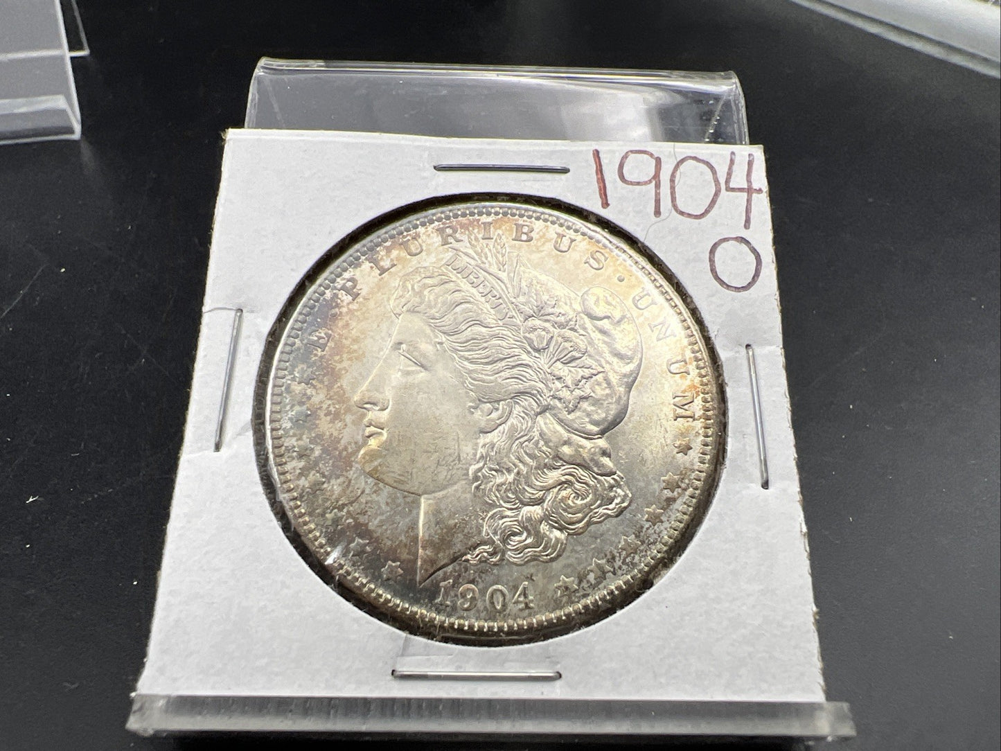 1904 O Morgan Silver Dollar Coin BU UNC uncirculated Neat Toning Toner #A