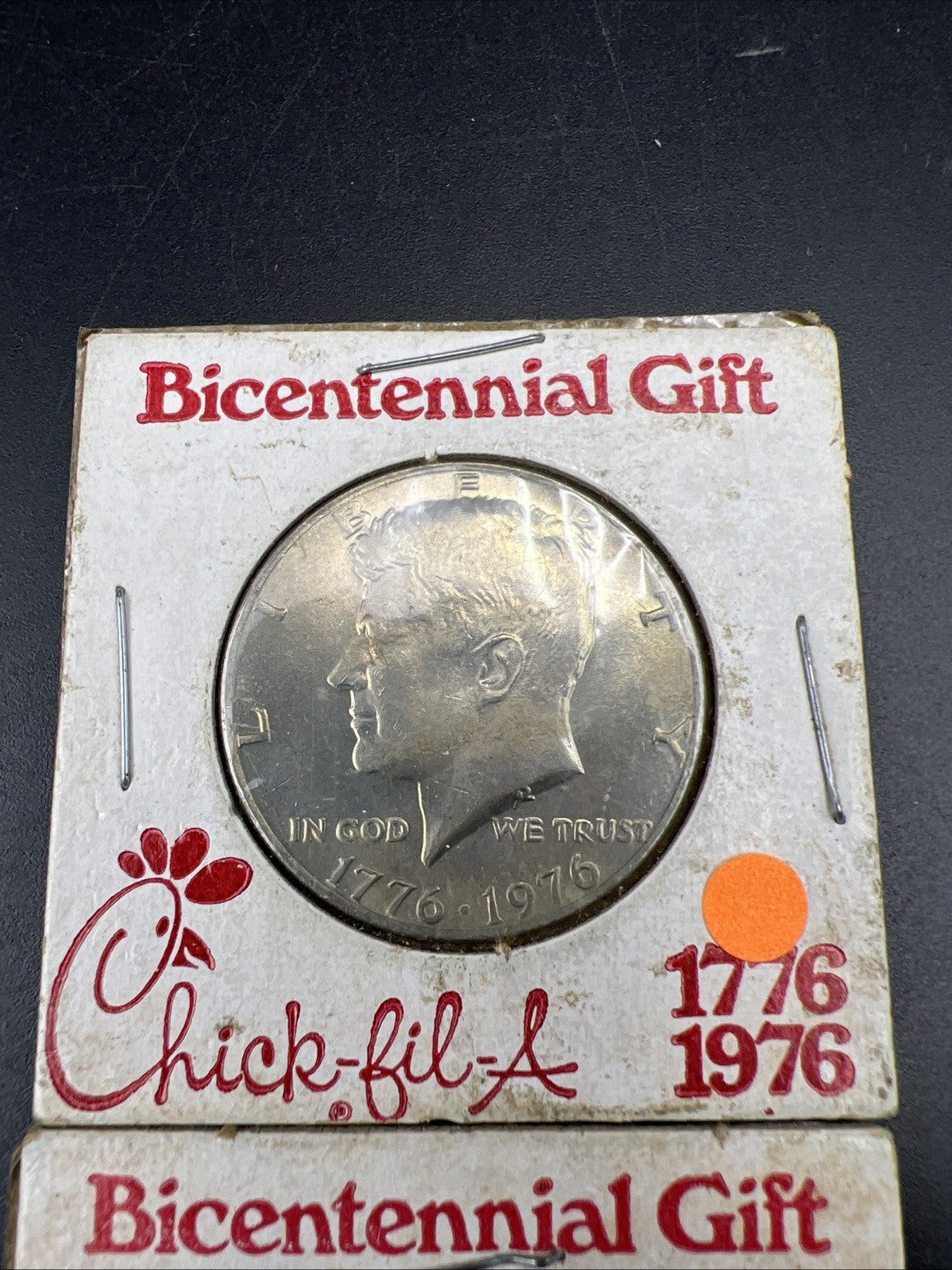 2 Coin Set Chick Fil A BICENTENNIAL GIFT 1776 - 1976 25c Quarter & 50c Half #B