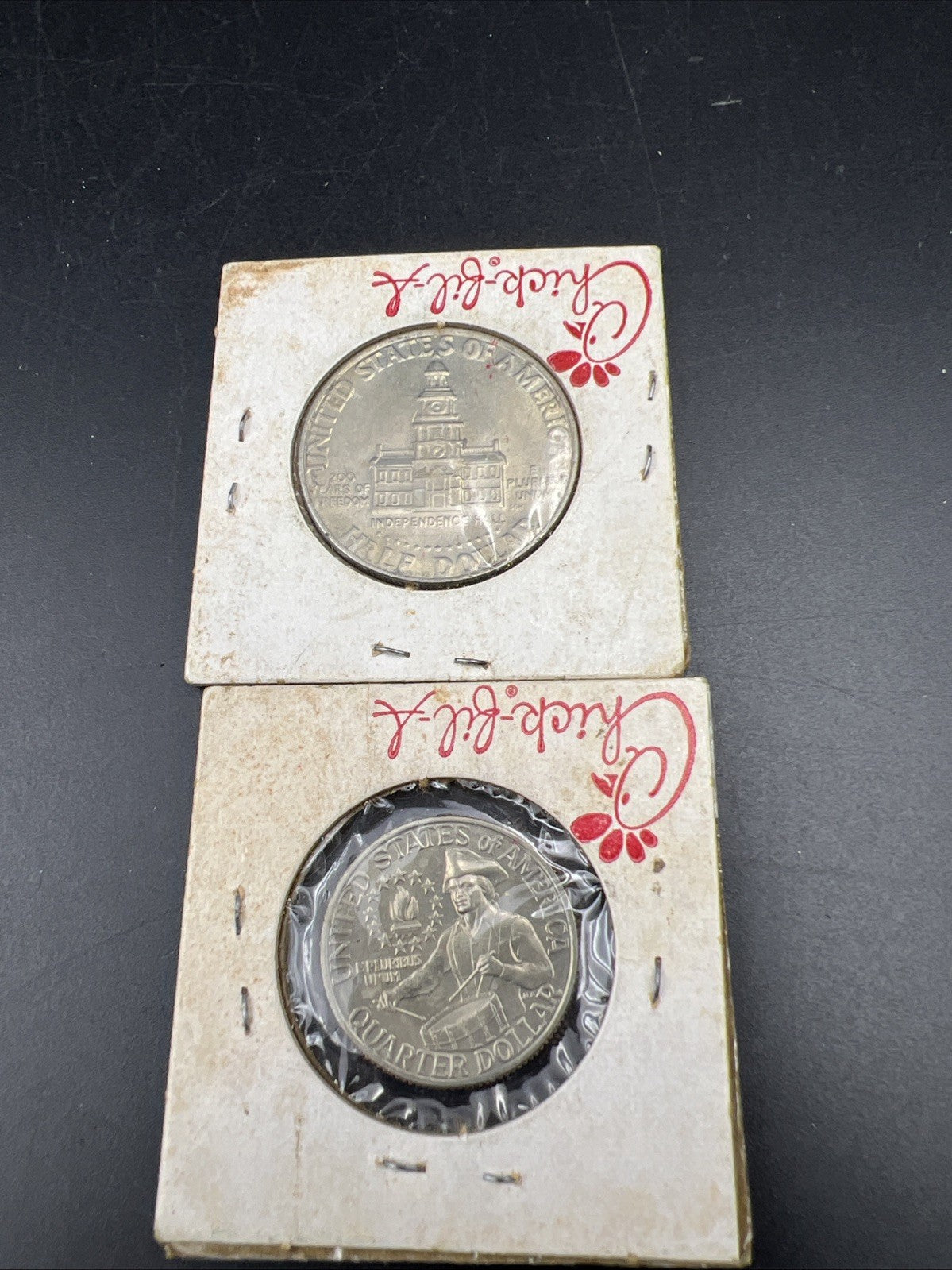 2 Coin Set Chick Fil A BICENTENNIAL GIFT 1776 - 1976 25c Quarter & 50c Half #B