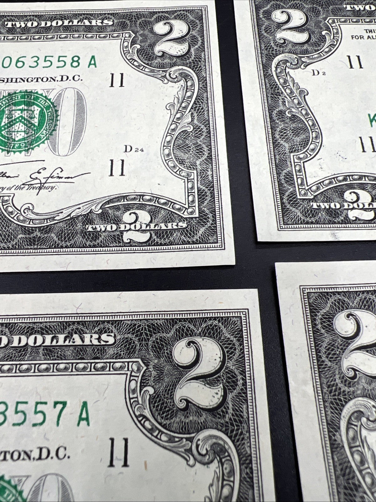 10 Consecutive 1976 $2 FRN Federal Reserve Notes District K CH UNC
