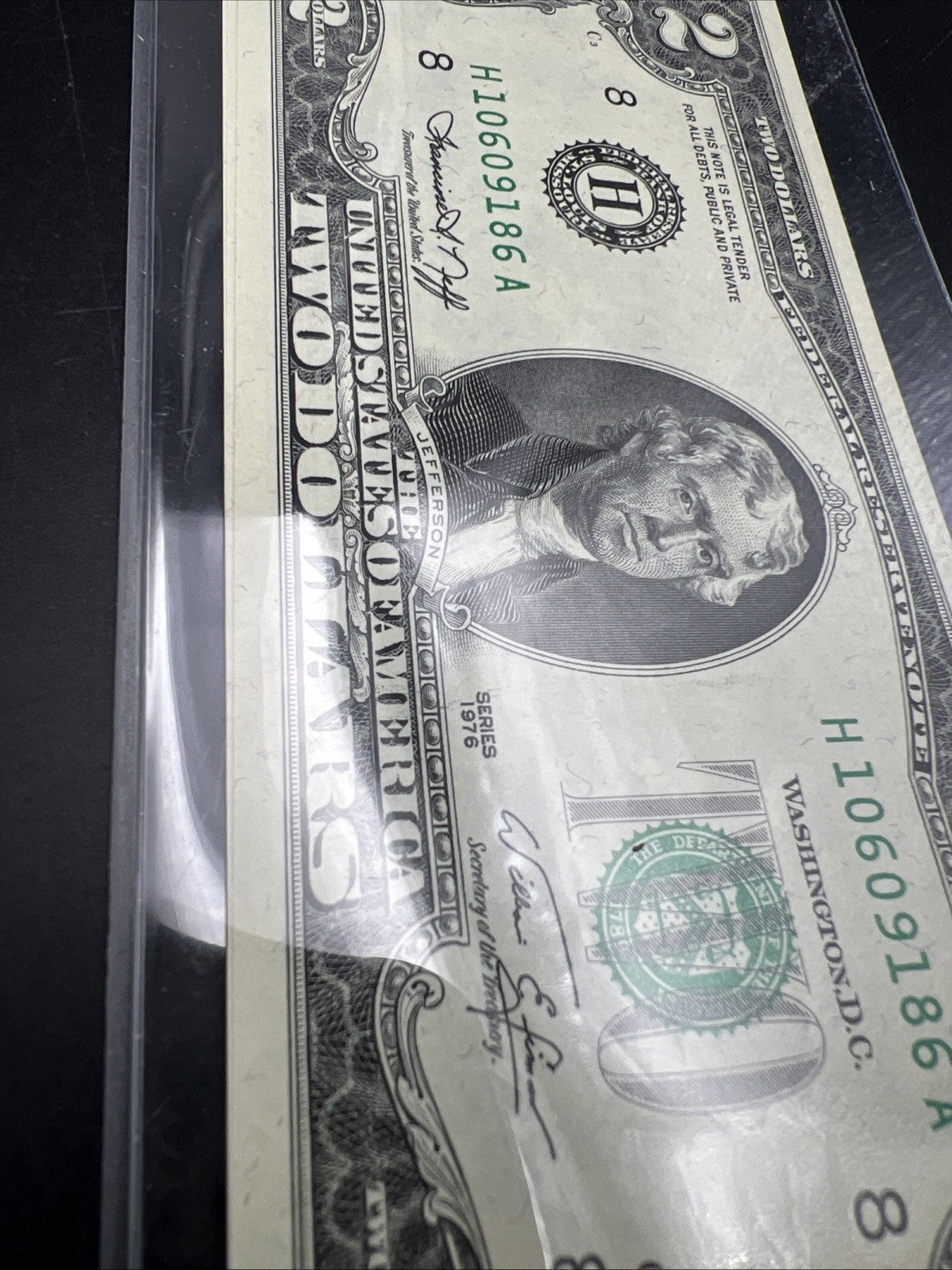 10 Consecutive 1976 $2 FRN Federal Reserve Notes District H CH UNC #86