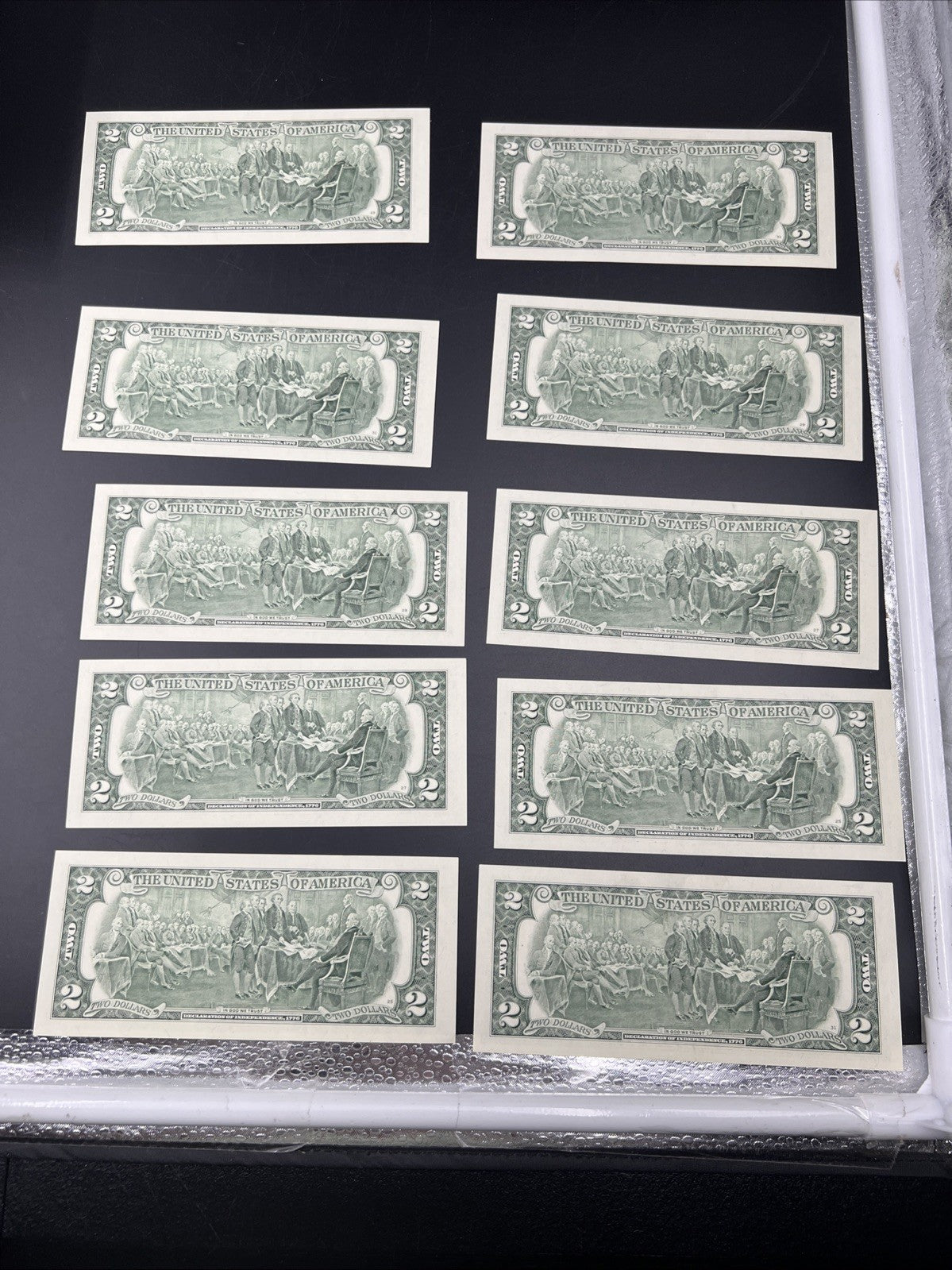 10 Consecutive 2003 A $2 FRN Federal Reserve Notes District H CH UNC #66