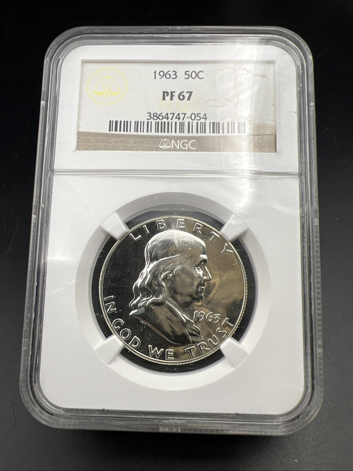 1963 Franklin Silver Half Dollar Coin PF67 NGC Gem Proof Certified