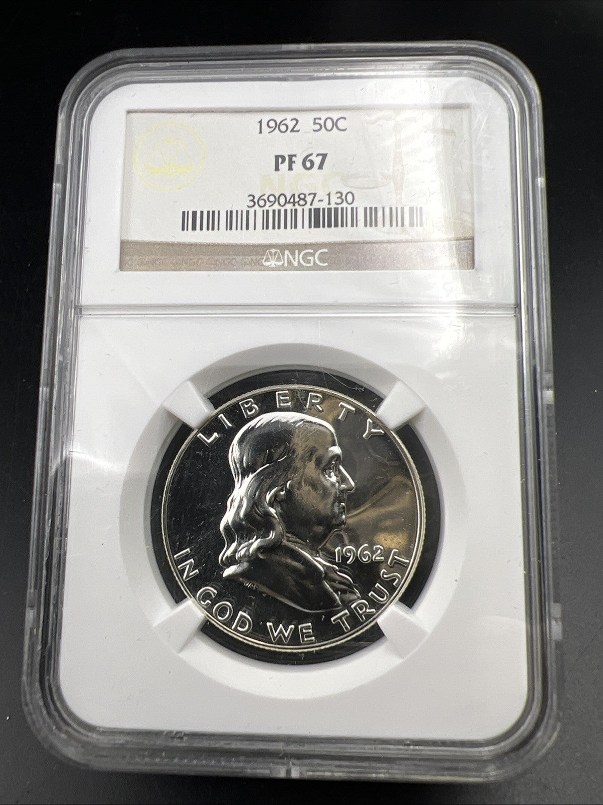 1962 Franklin Silver Half Dollar Coin PF67 NGC Gem Proof Certified