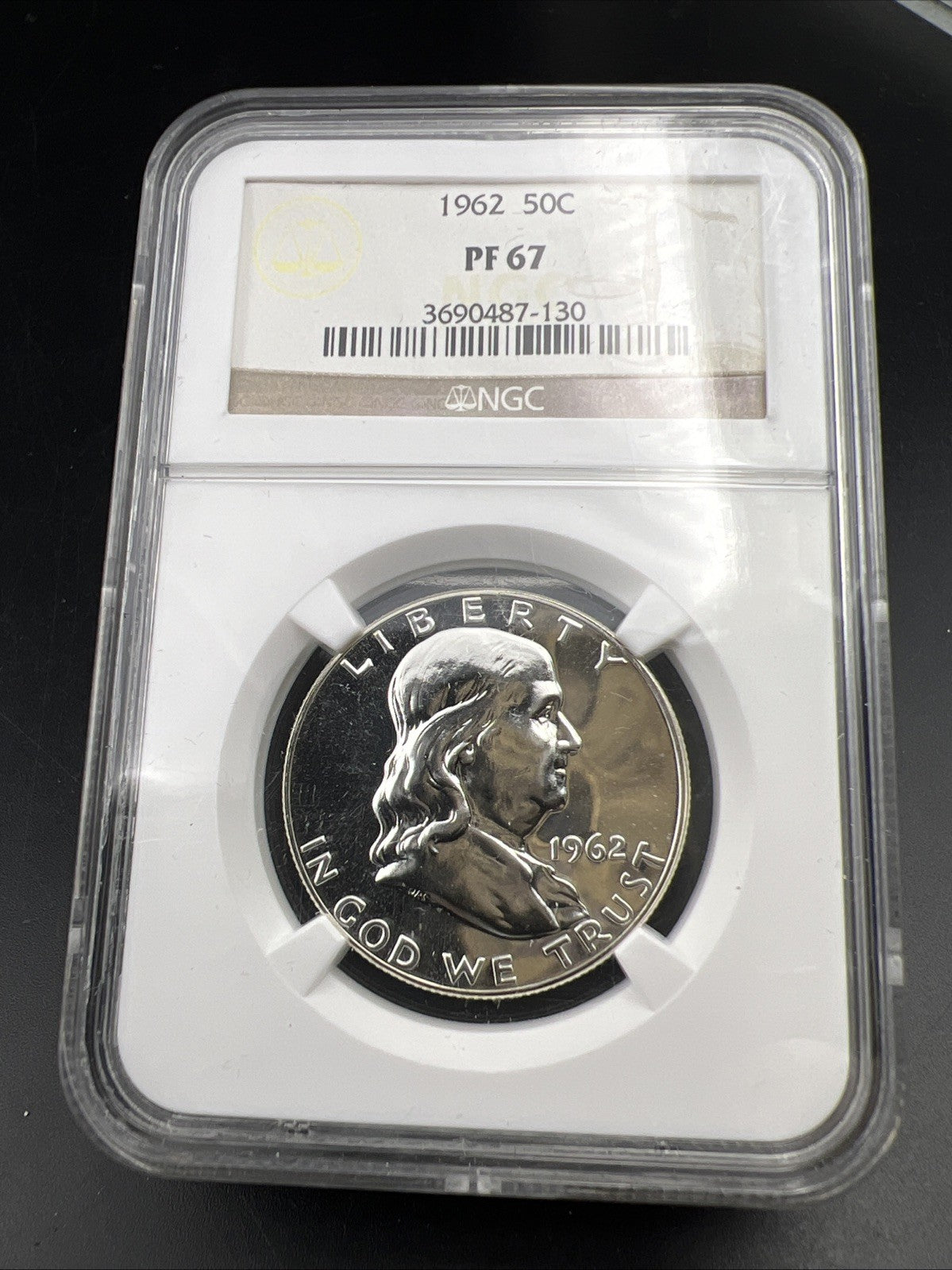 1962 Franklin Silver Half Dollar Coin PF67 NGC Gem Proof Certified