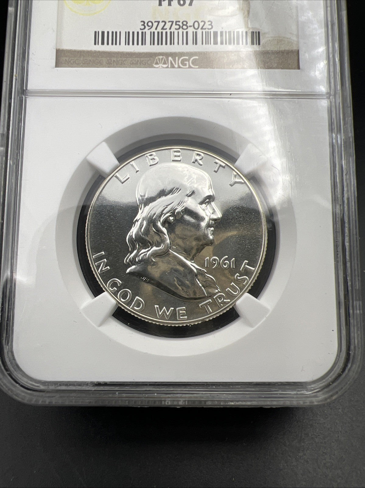 1961 Franklin Silver Half Dollar Coin PF67 NGC Gem Proof Certified