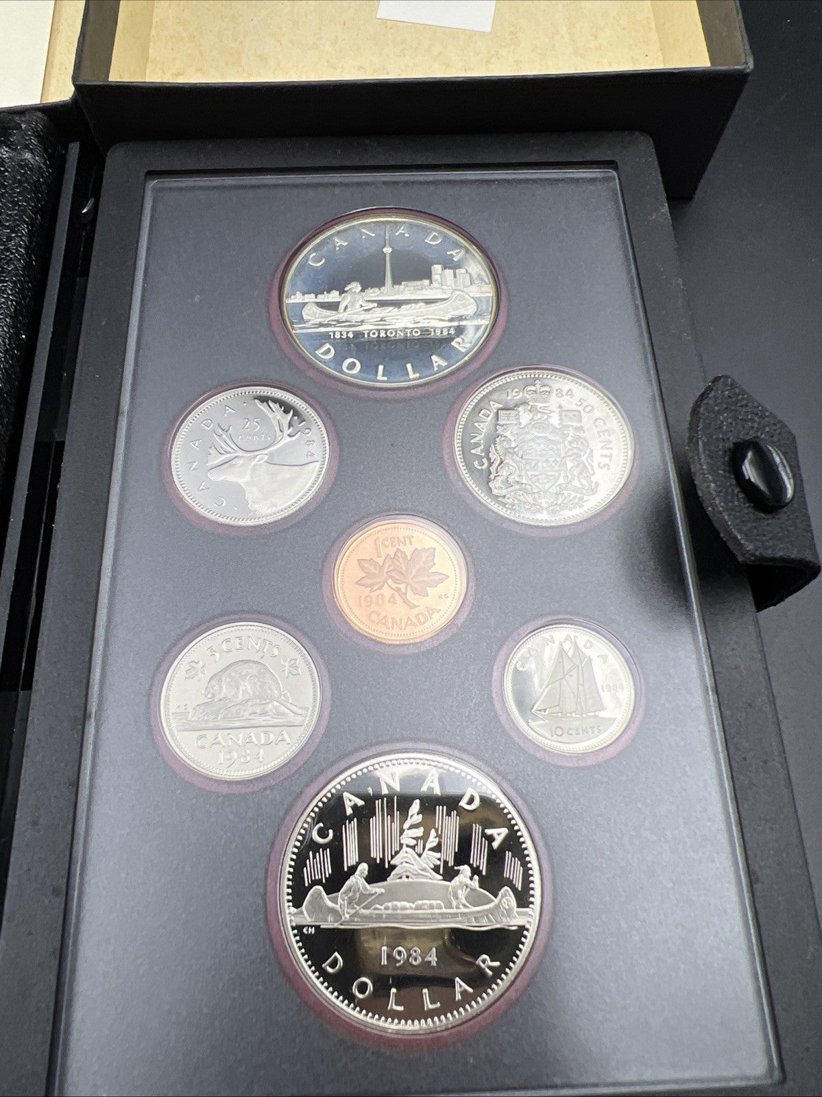 1984 Canada Double Dollar Proof Set Gem Uncirculated Coins W/ Box & COA