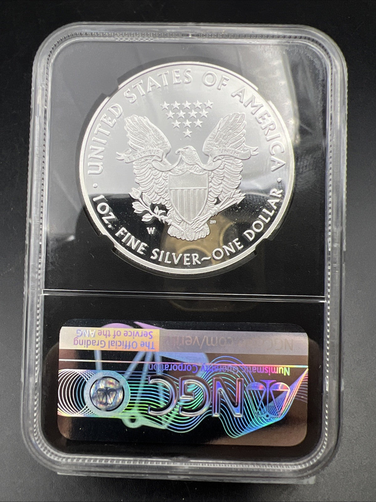 2020 W 1 Oz ASE American Silver Eagle PF70 UCAM FDOI Mercanti Signed Signature