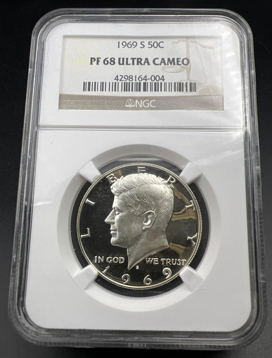 1970 S 50c Kennedy 40% Silver Half Dollar Coin PF68 UCAM Gem Proof Certified #04