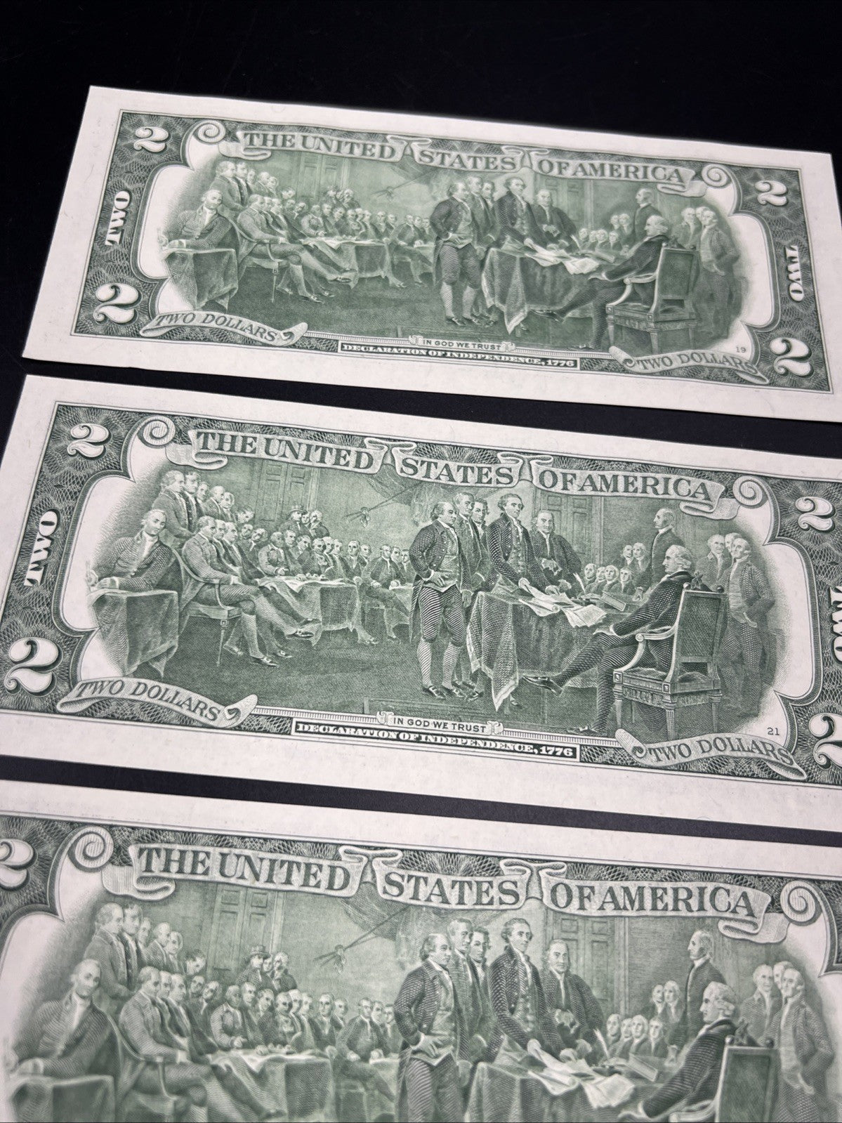 4 Consecutive 2017 A $2 FRN Federal Reserve US Currency Note CH UNC Fancy Serial