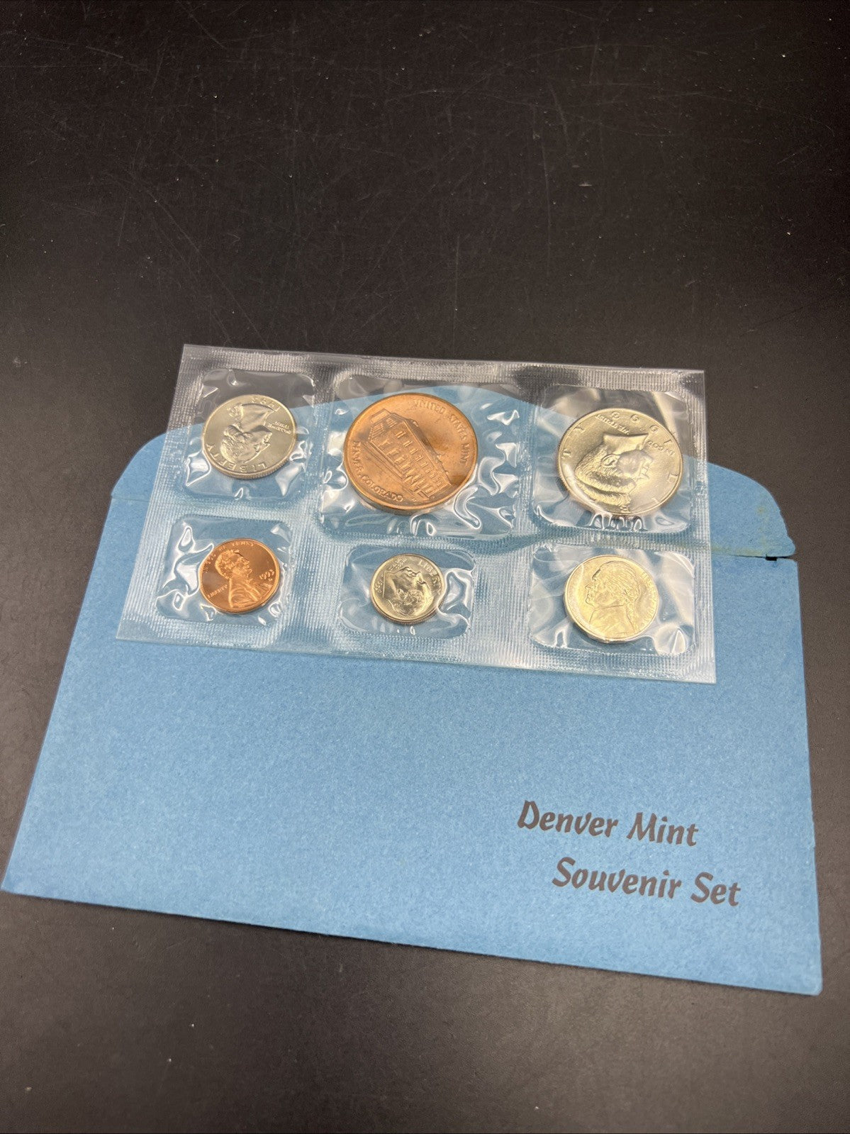 1993 D Denver Mint Souvenir Set Uncirculated Coins and Medal With Envelope