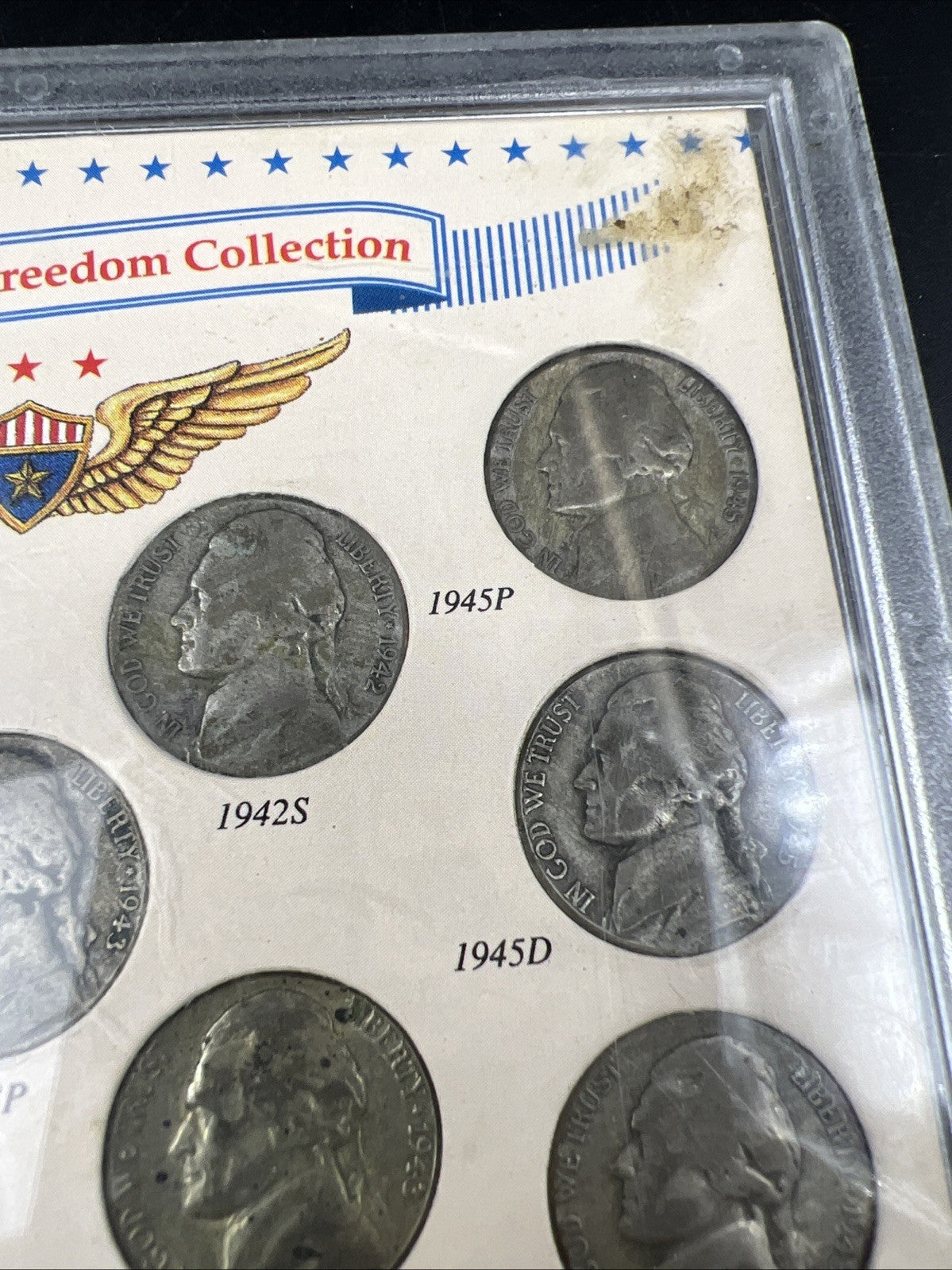 1942 1943 1944 1945 Complete 11 Coin US 35% Silver War Nickel Coin Freedom Set