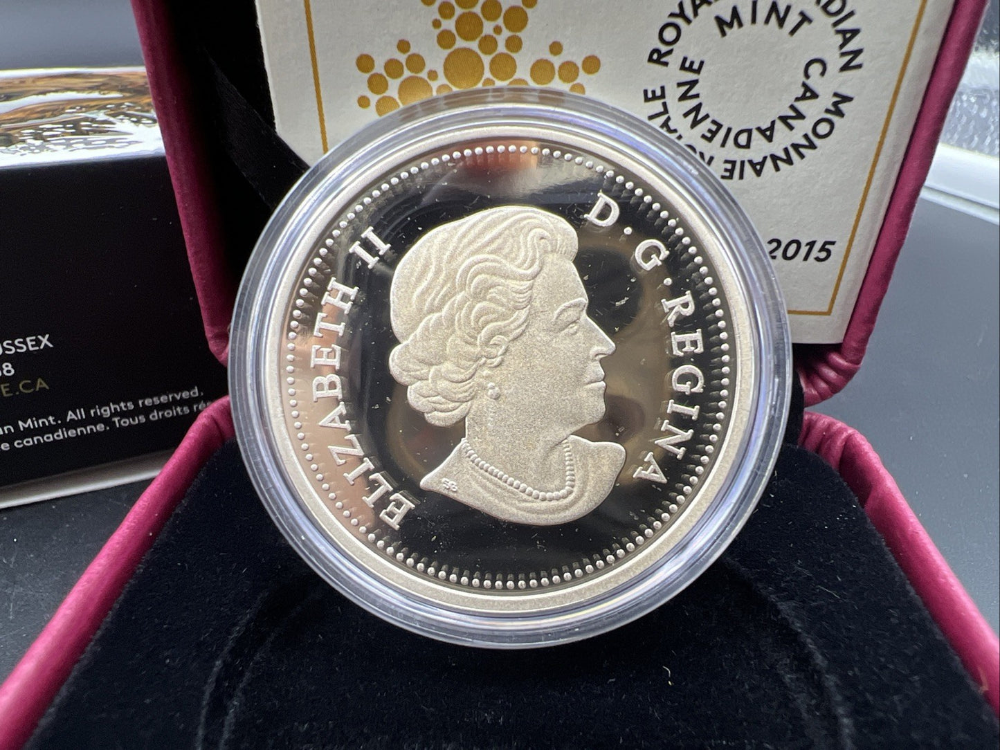 2015 Canada $20 1 oz Silver Proof Grizzly The Catch Coin w/ Box COA SKU#AB