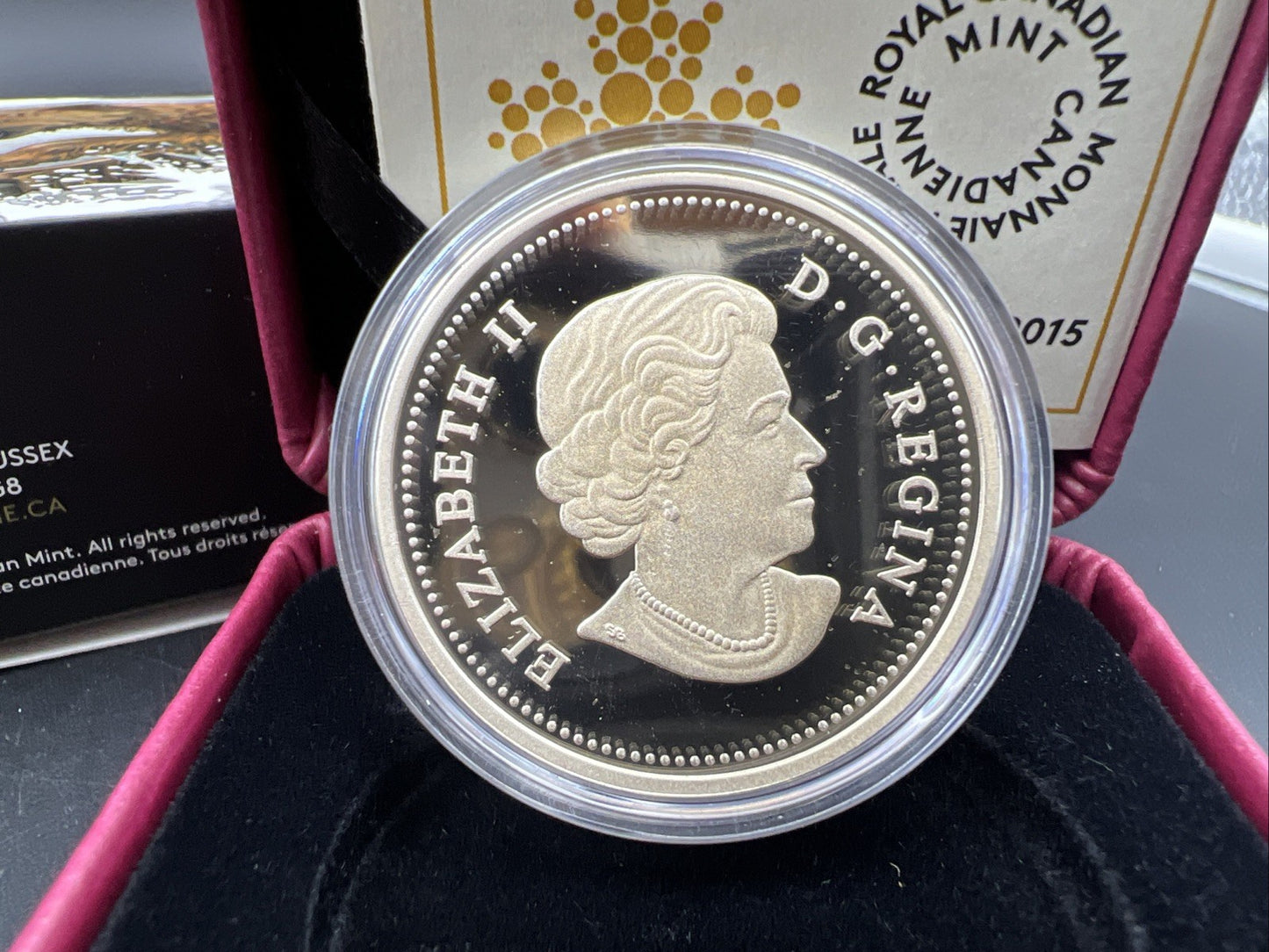2015 Canada $20 1 oz Silver Proof Grizzly The Catch Coin w/ Box COA SKU#AB