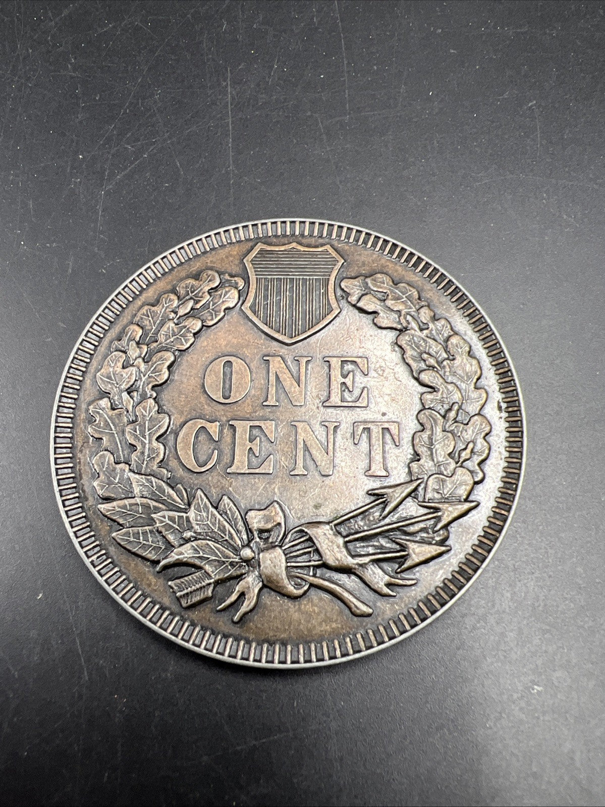 Large 3 Inch Novelty Coin/Coaster/Paperweight 1877 Indian Cent Design