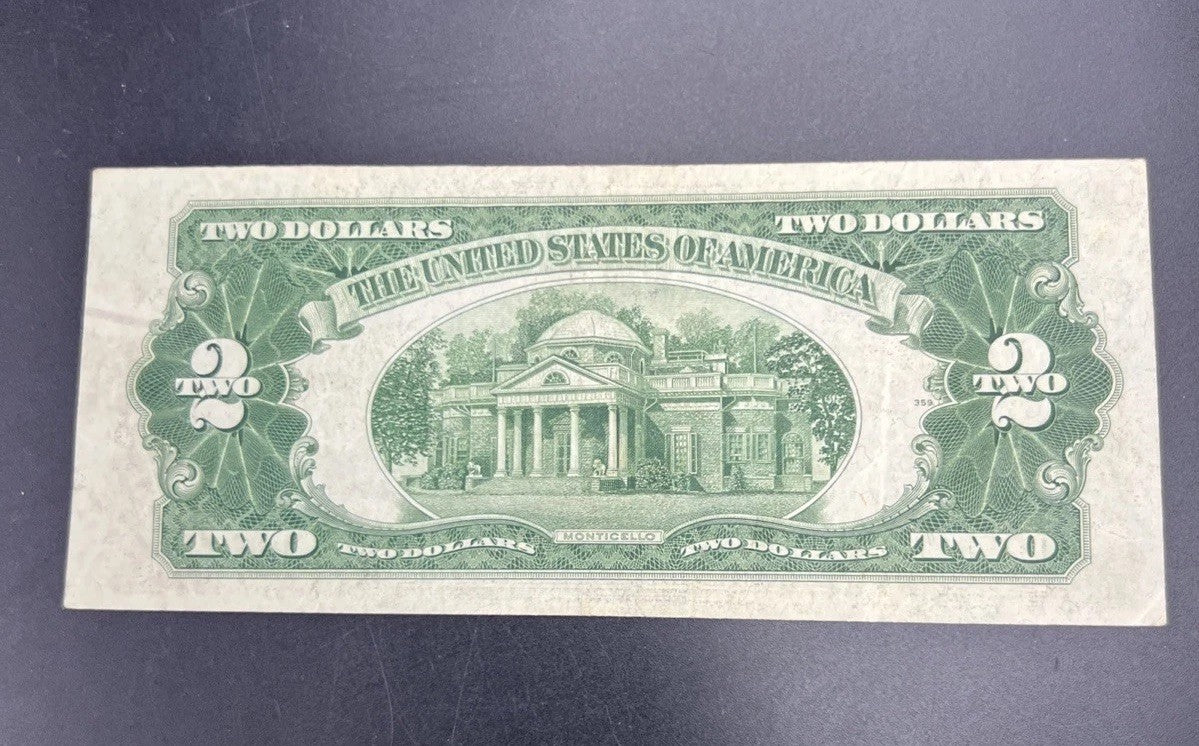 1928 G $2 USN Red Seal Legal Tender Note VF Details Graffiti #97