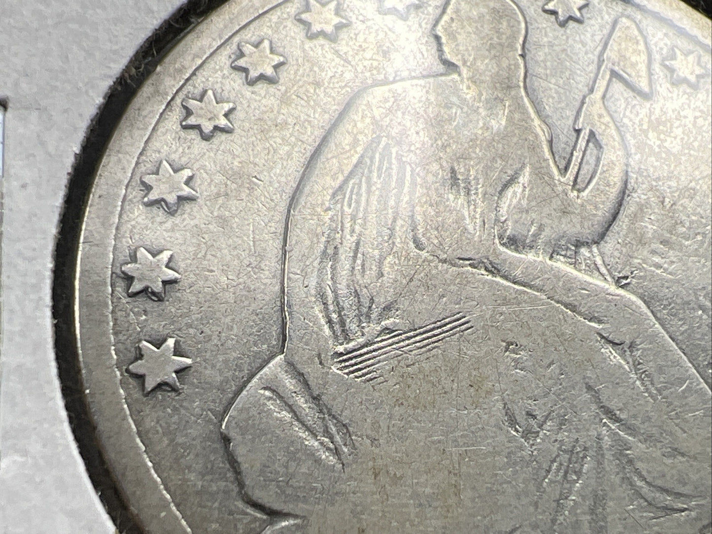 1854 O Liberty Seated Half Dollar CH VG / Fine Major Strike Doubling + Die Crack