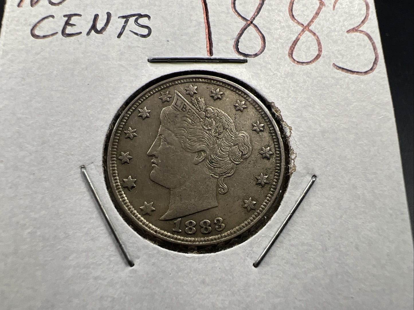 1883 No Cents Liberty V Nickel Variety Coin Choice XF EF Extra Fine Circ