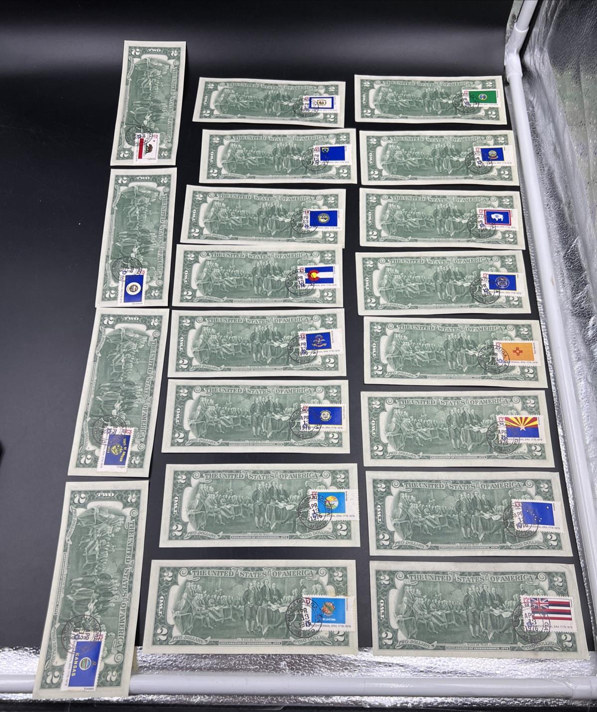 Pack of 50 Bills 1976 Postal $2 Two Dollar FRN Federal Reserve Notes CH AU - CU