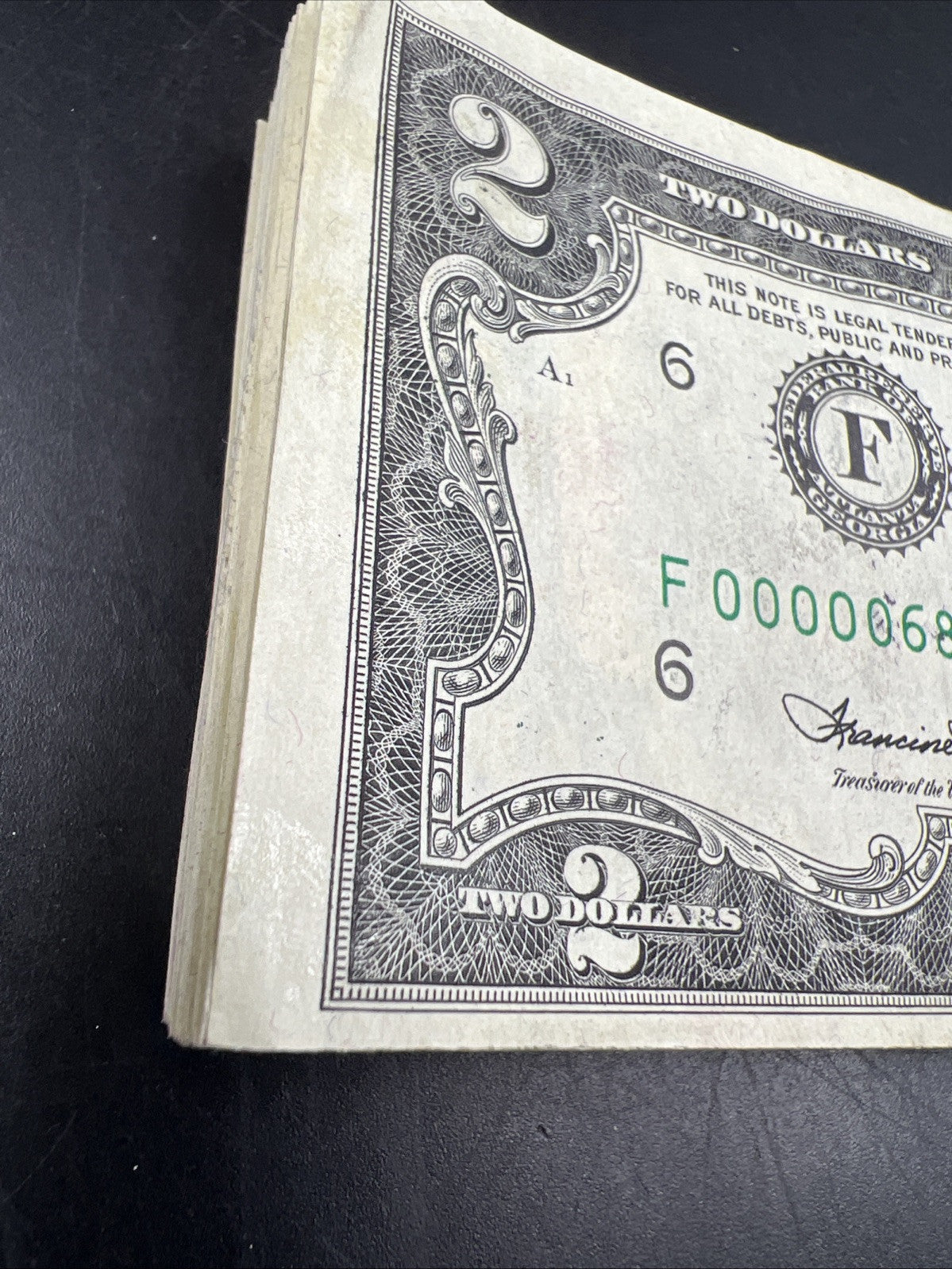 Pack of 50 Bills 1976 Postal $2 Two Dollar FRN Federal Reserve Notes CH AU - CU