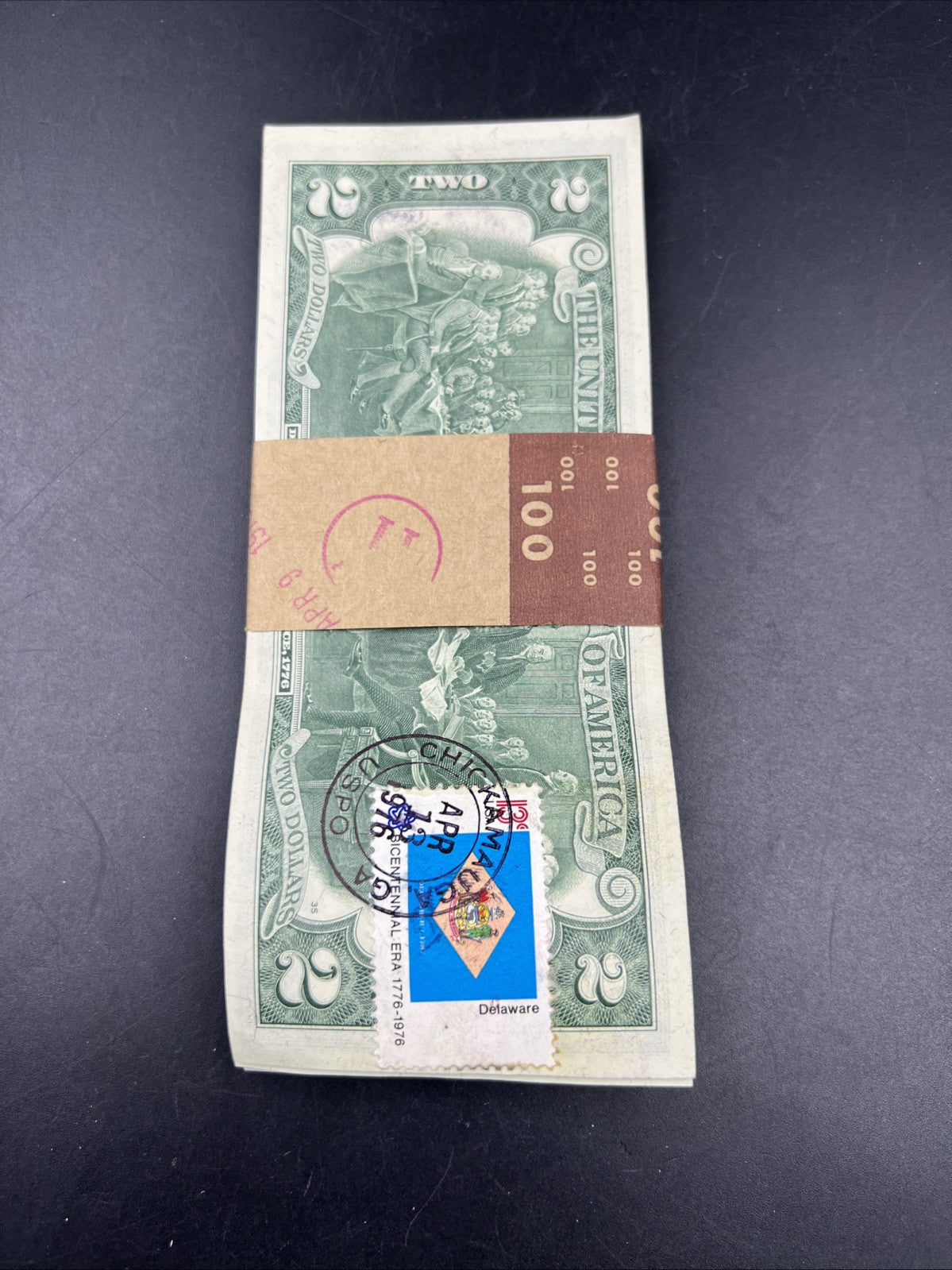 Pack of 50 Bills 1976 Postal $2 Two Dollar FRN Federal Reserve Notes CH AU - CU