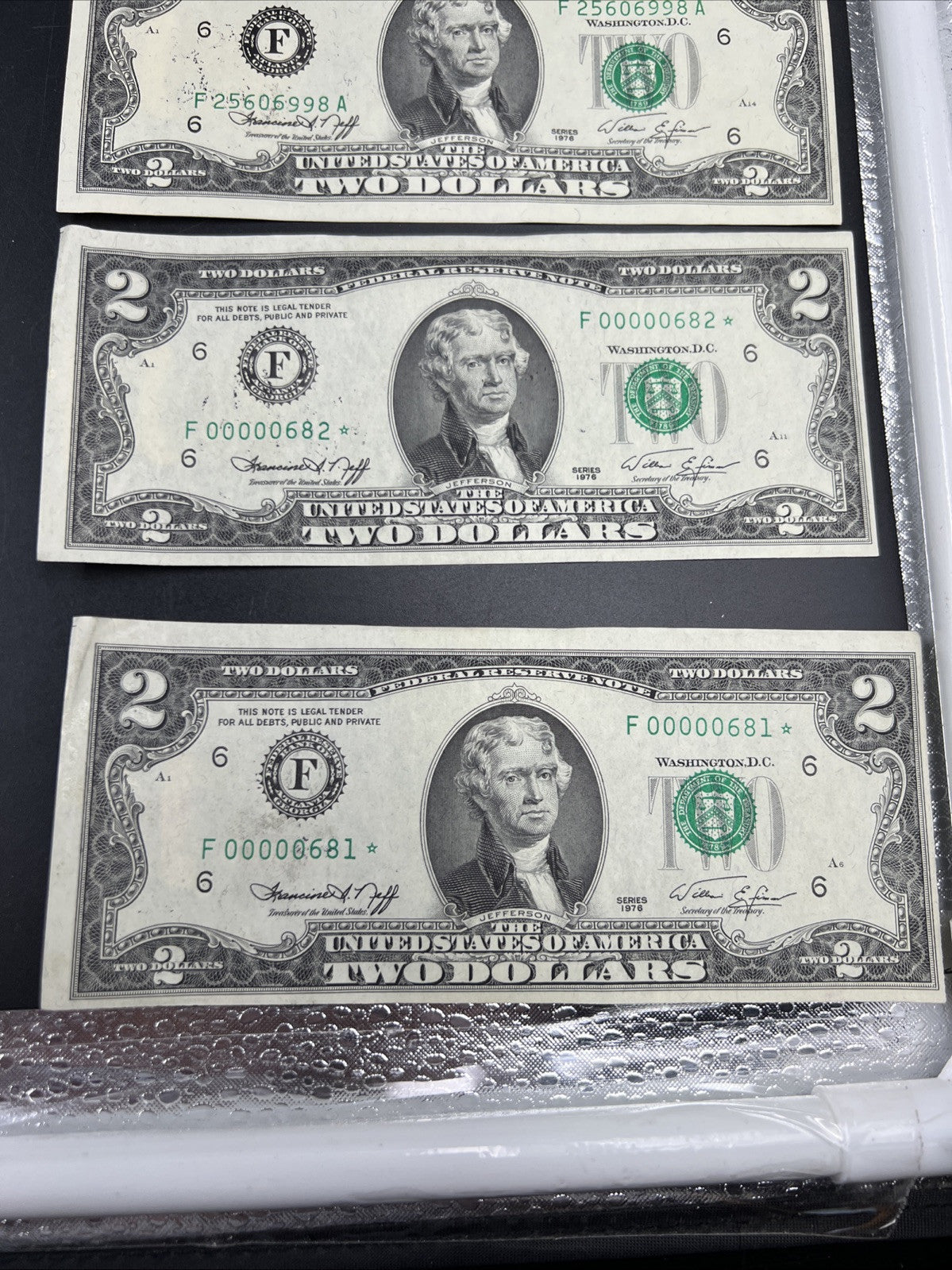 Pack of 50 Bills 1976 Postal $2 Two Dollar FRN Federal Reserve Notes CH AU - CU