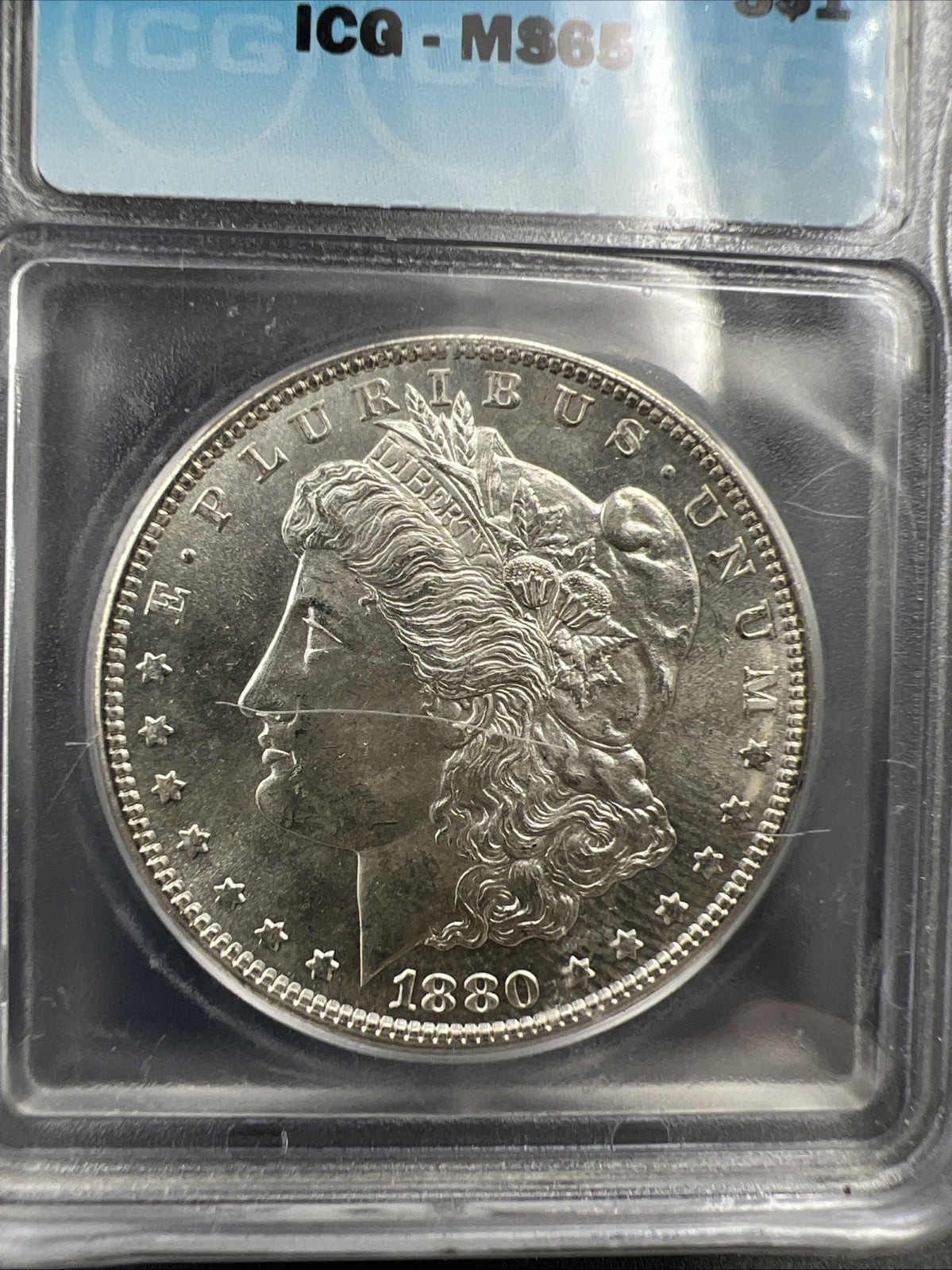 1880 S $1 Morgan Silver Dollar Coin ICG MS65 Certified