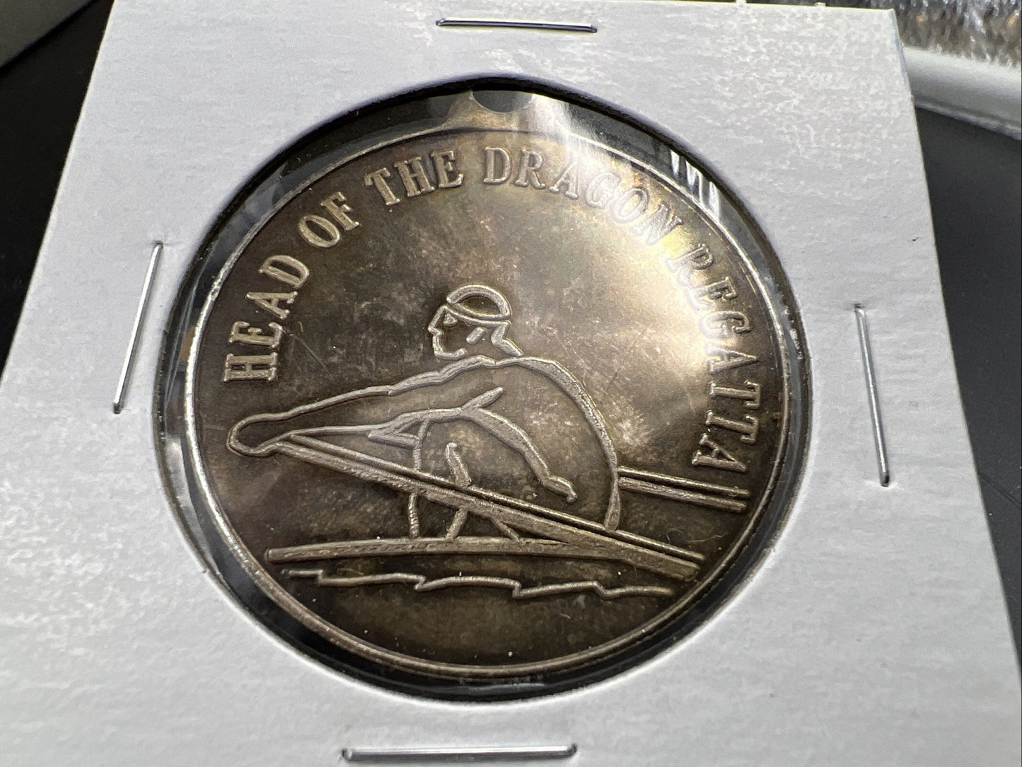 Head Of The Dragon Regatta 1 Oz Silver .999 Round Jewelry Mount