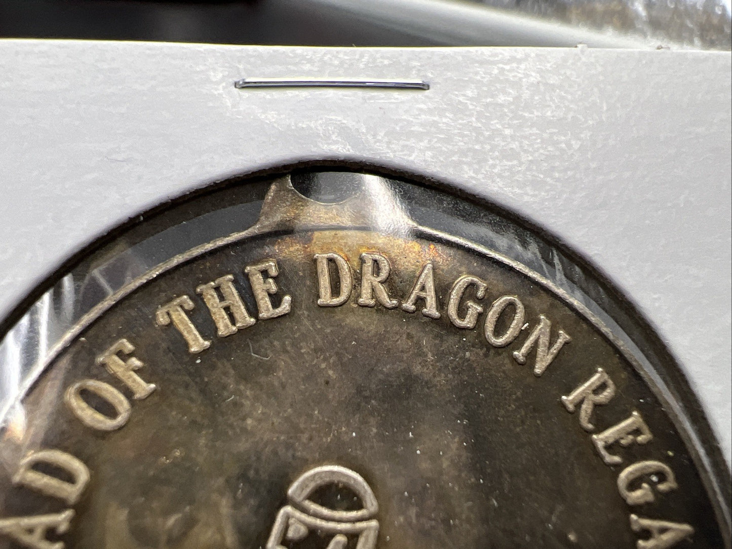 Head Of The Dragon Regatta 1 Oz Silver .999 Round Jewelry Mount