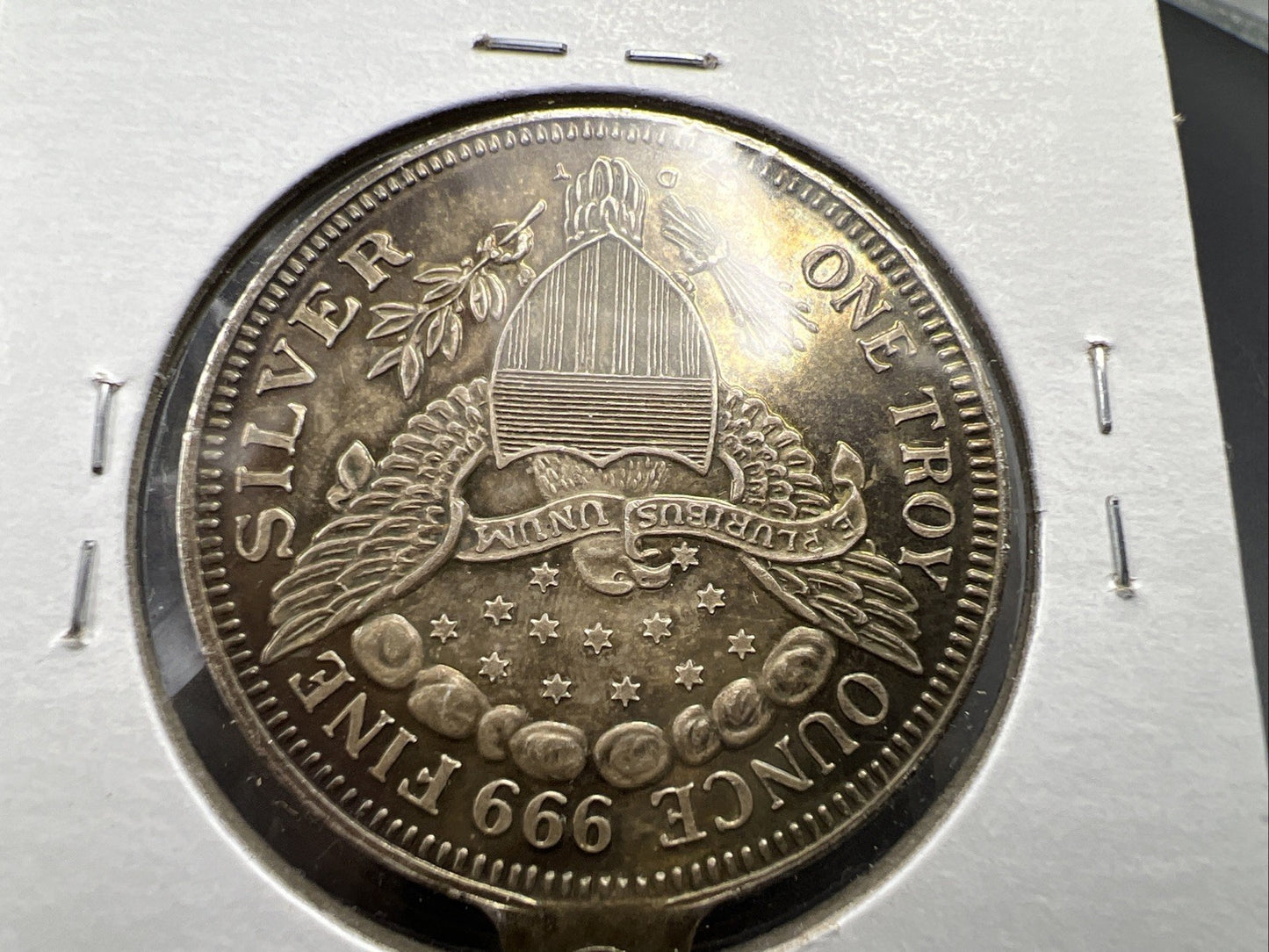 Head Of The Dragon Regatta 1 Oz Silver .999 Round Jewelry Mount