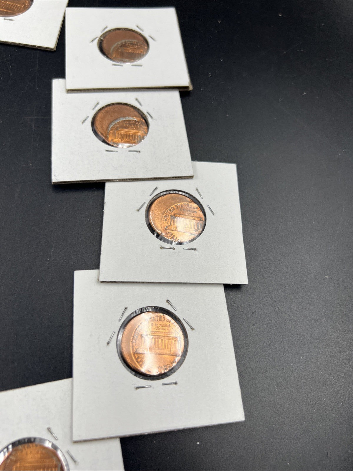 12 Coin Clock Collection Off Center Lincoln Memorial Error Cents UNC 1988 1989