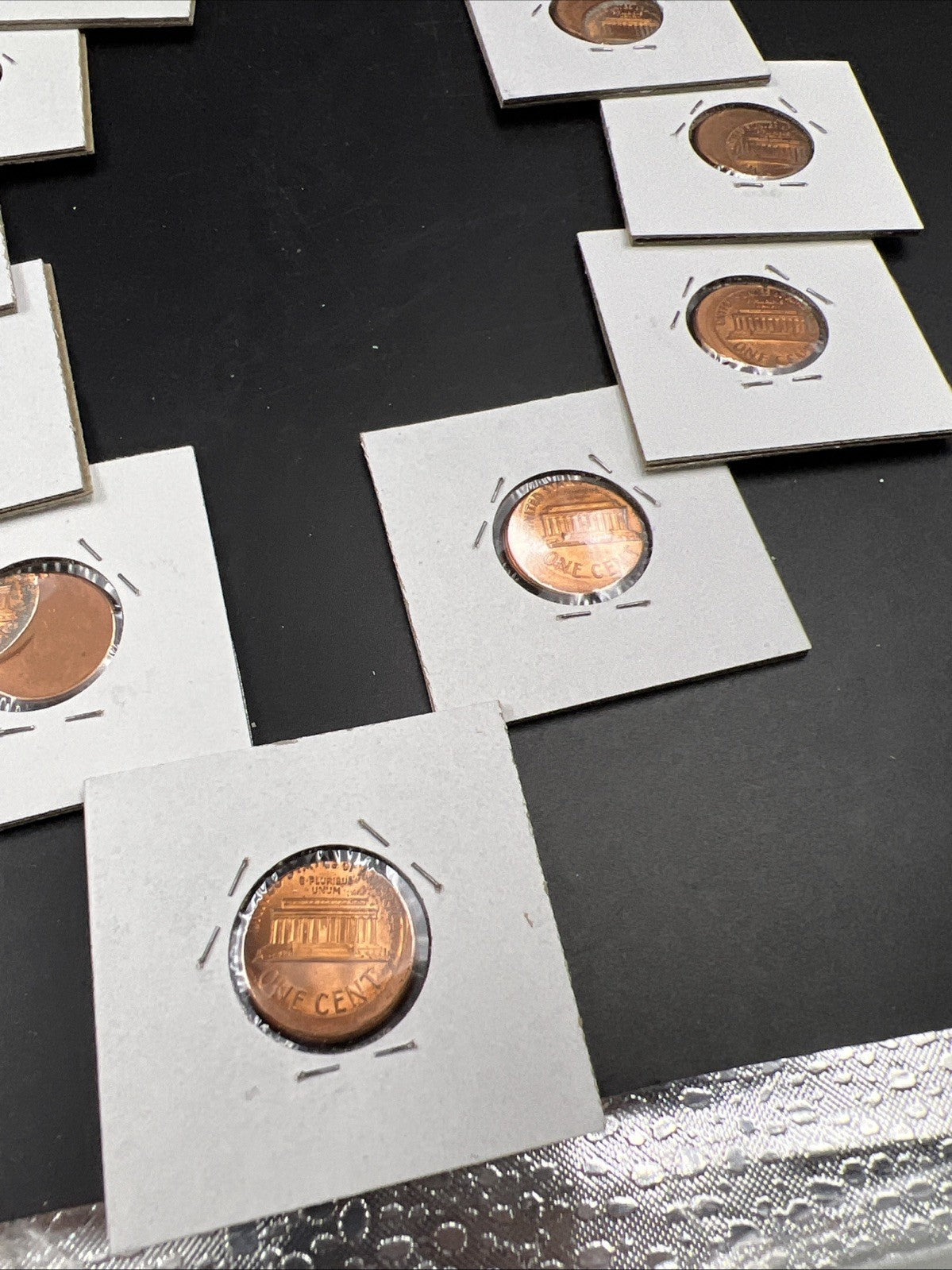 12 Coin Clock Collection Off Center Lincoln Memorial Error Cents UNC 1988 1989