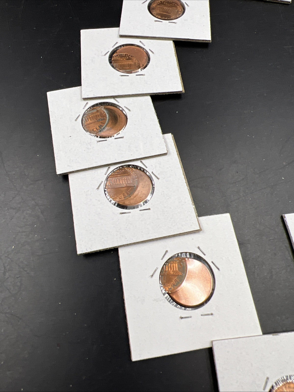 12 Coin Clock Collection Off Center Lincoln Memorial Error Cents UNC 1988 1989