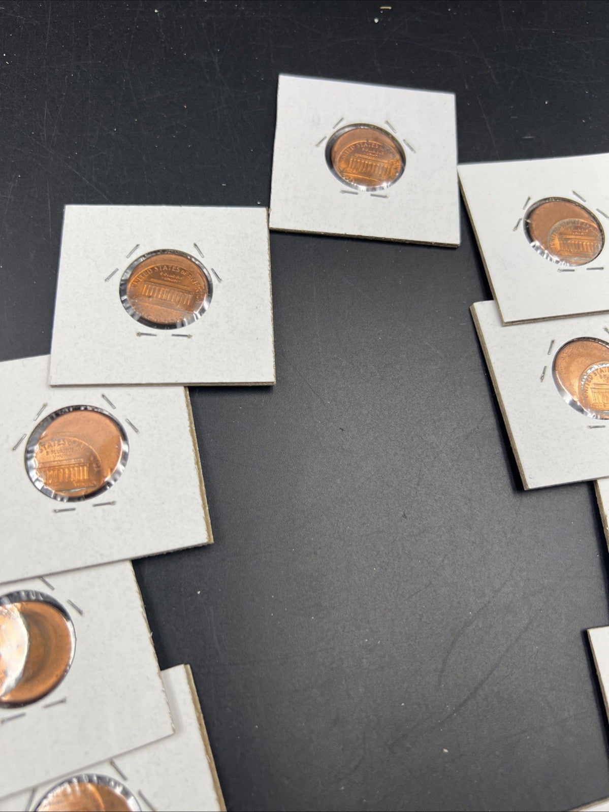 12 Coin Clock Collection Off Center Lincoln Memorial Error Cents UNC 1988 1989