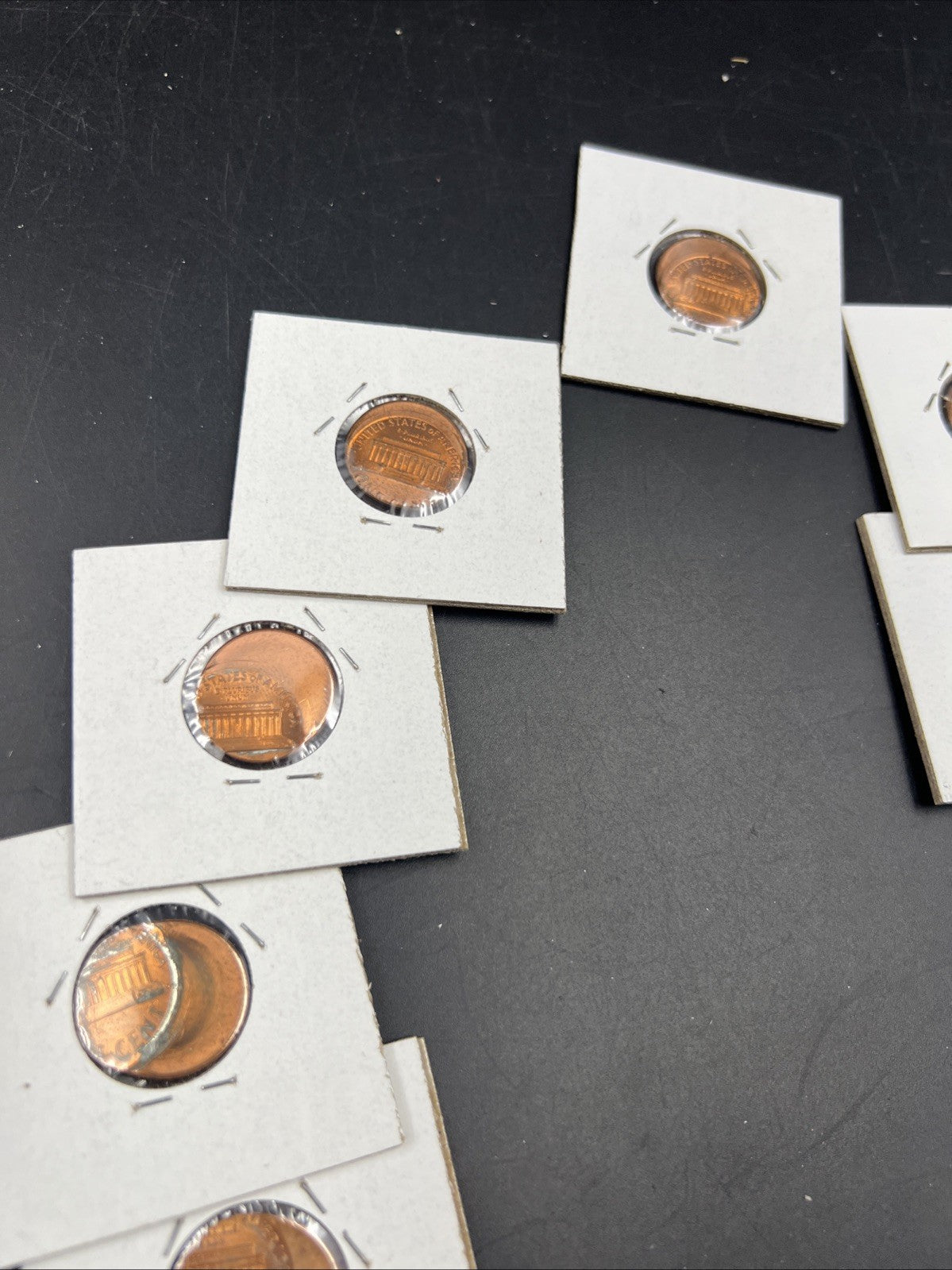 12 Coin Clock Collection Off Center Lincoln Memorial Error Cents UNC 1988 1989
