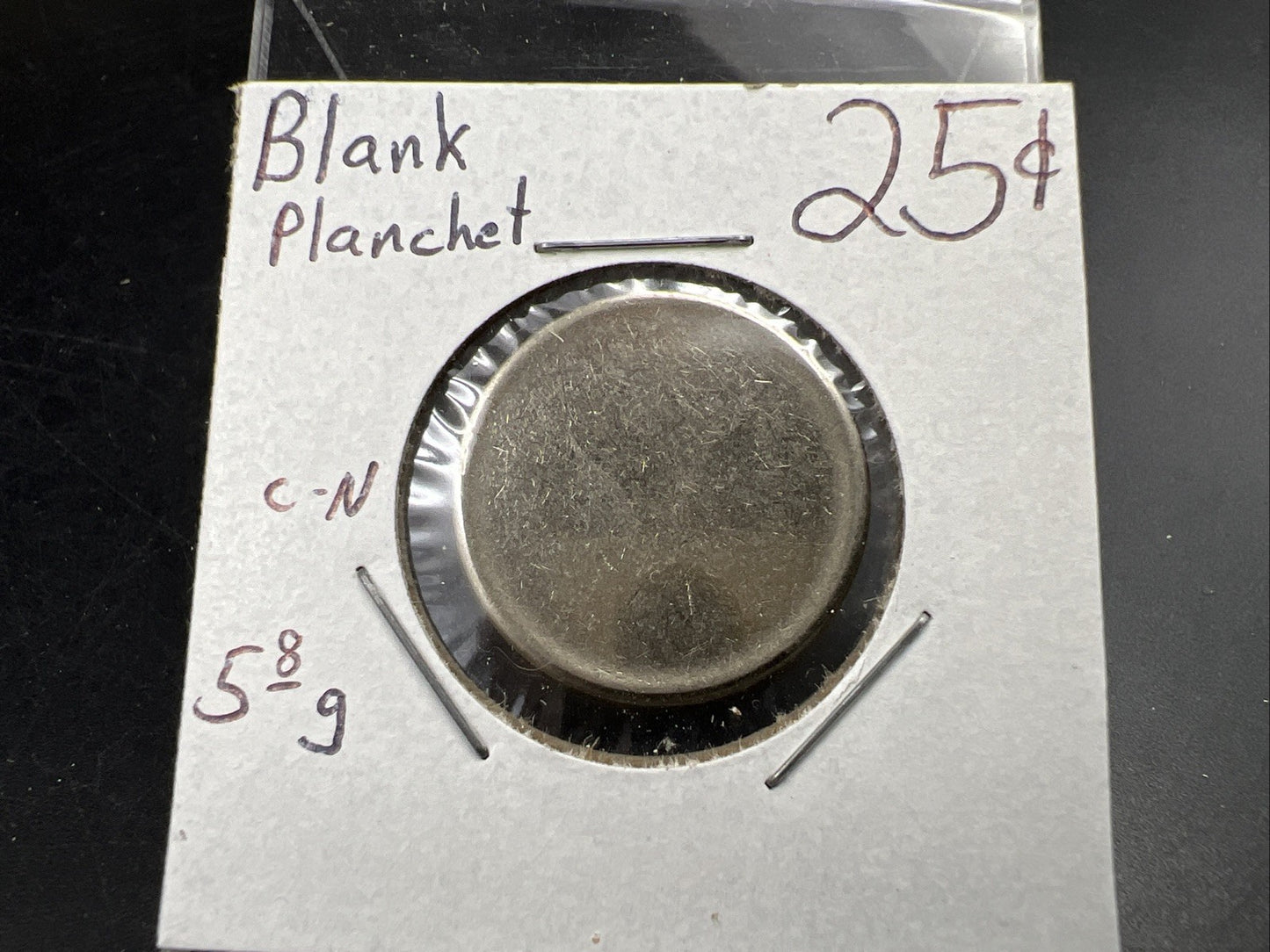 Clad 25c Quarter Blank Planchet Error Coin CH UNC SKU#A