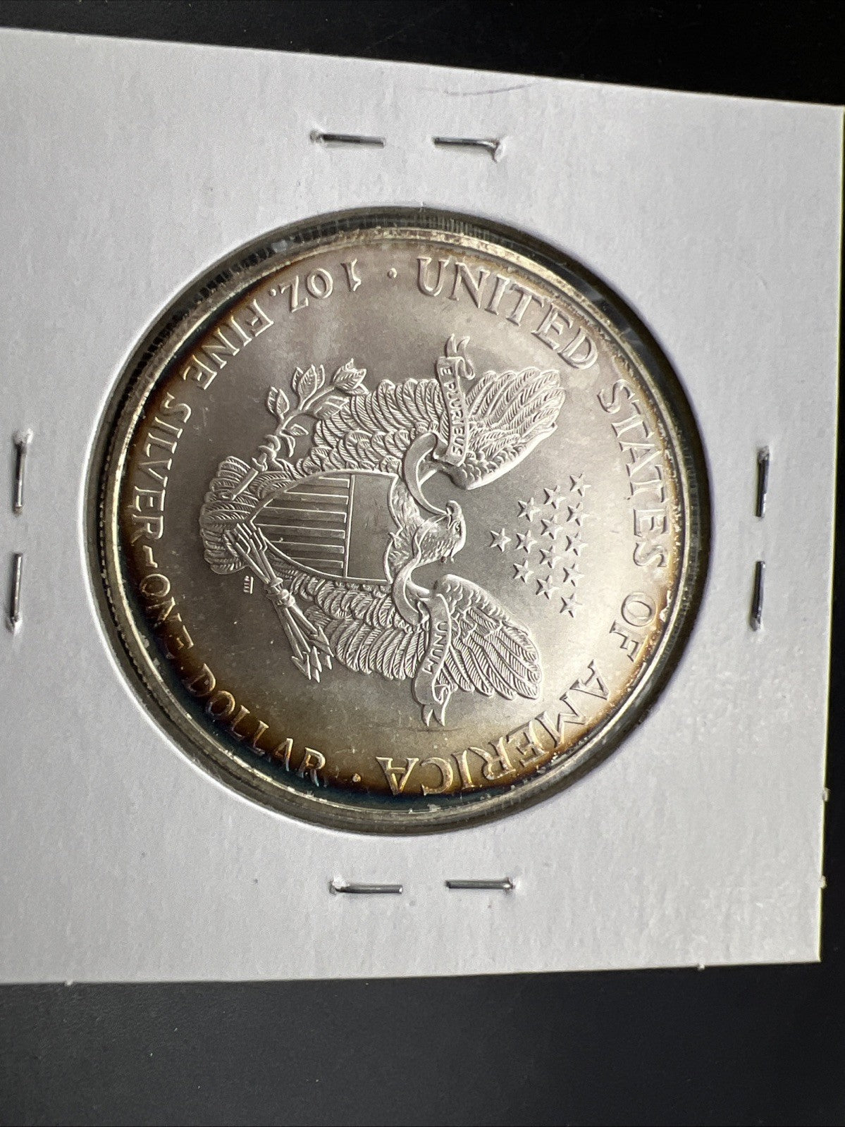 1998 1 Oz American Silver Eagle Gem BU UNC Neat Toning Toner SKU#A