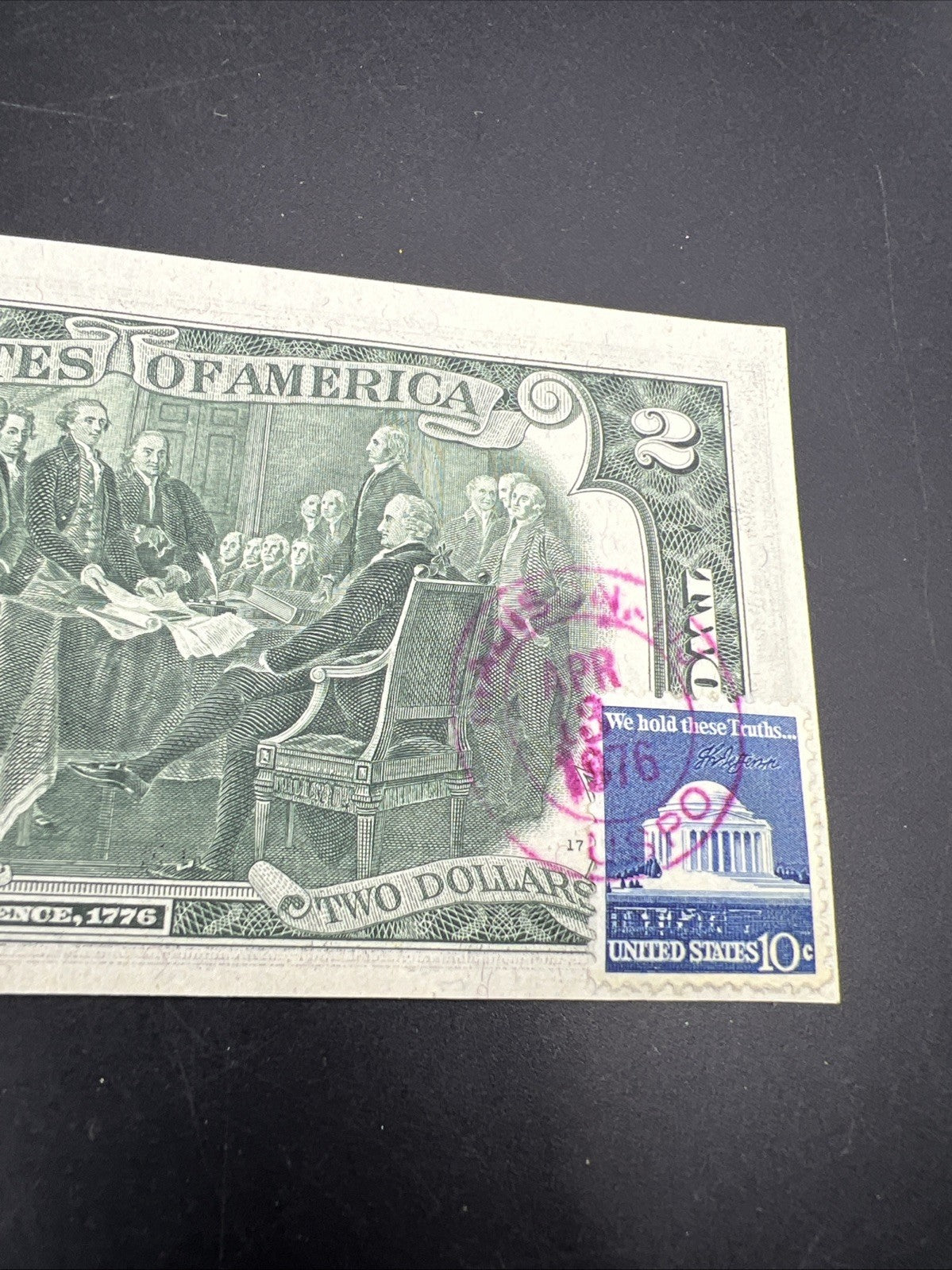 1976 $2 Postal Two Dollar Bicentennial Federal Reserve Note District B UNC #154