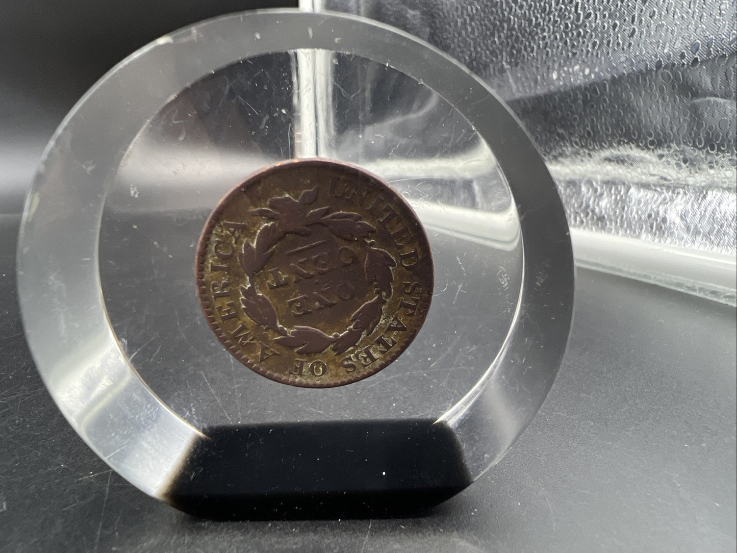 1826 1c Coronet Head Large Cent Penny US Copper Fine Details In Acrylic Display