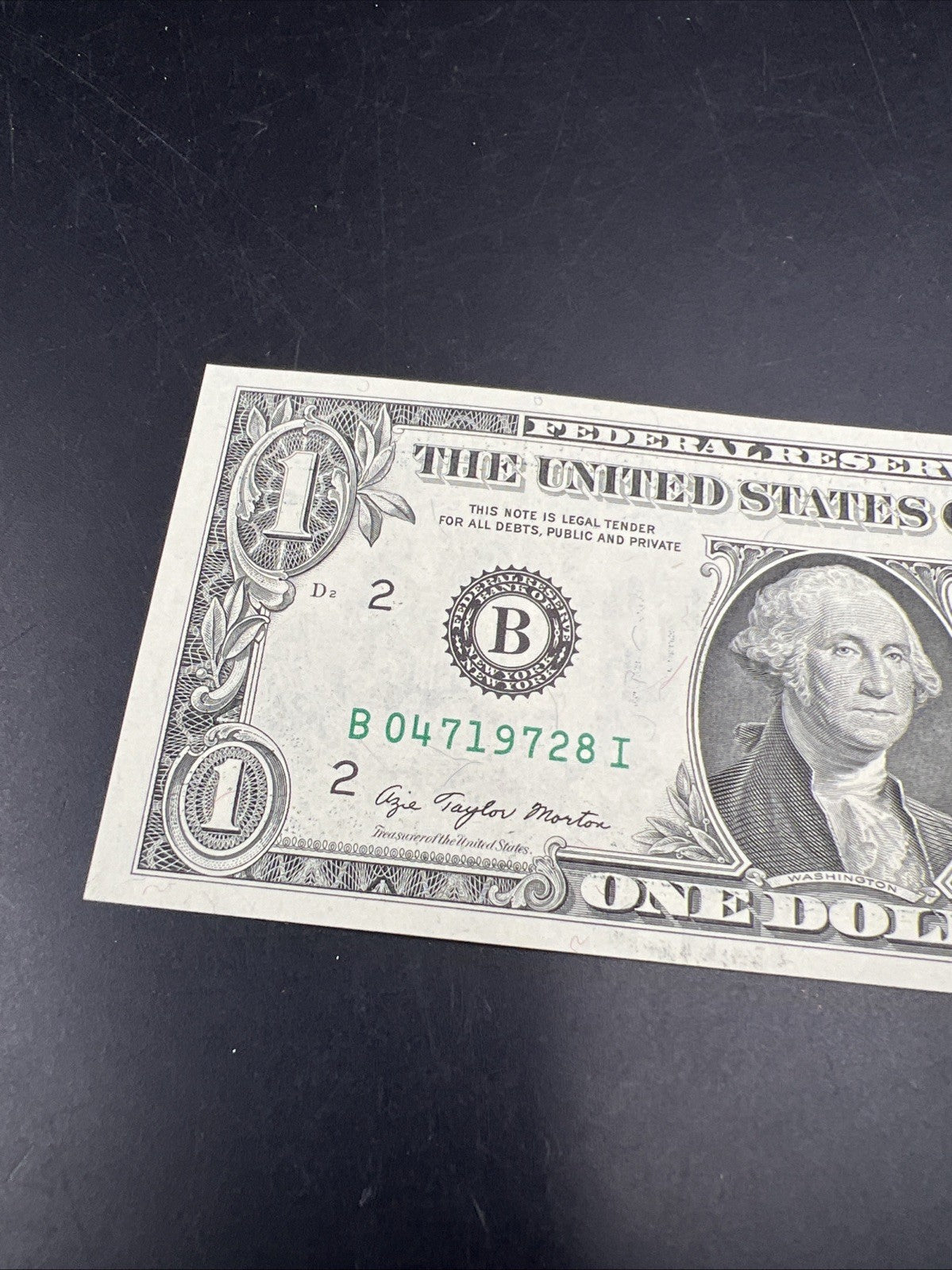 1977 A $1 FRN Federal Reserve Note Green Seal Choice UNC Uncirculated #728