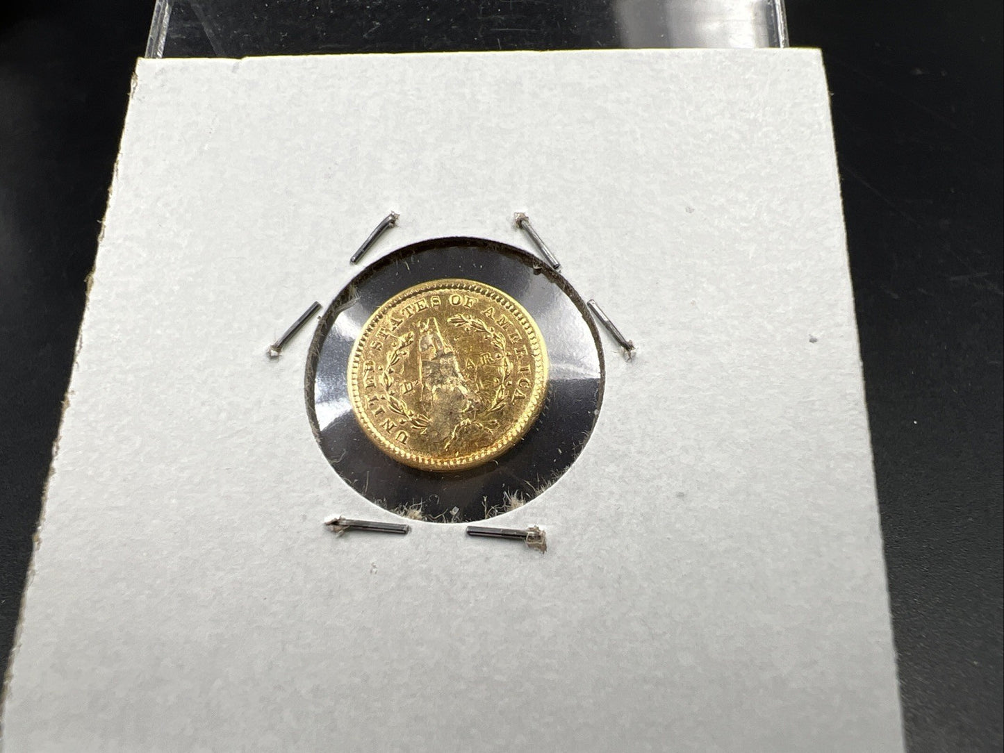 1851 G$1 Gold One Dollar Coin Liberty Head AU Details Jewelry Mount Removed REV