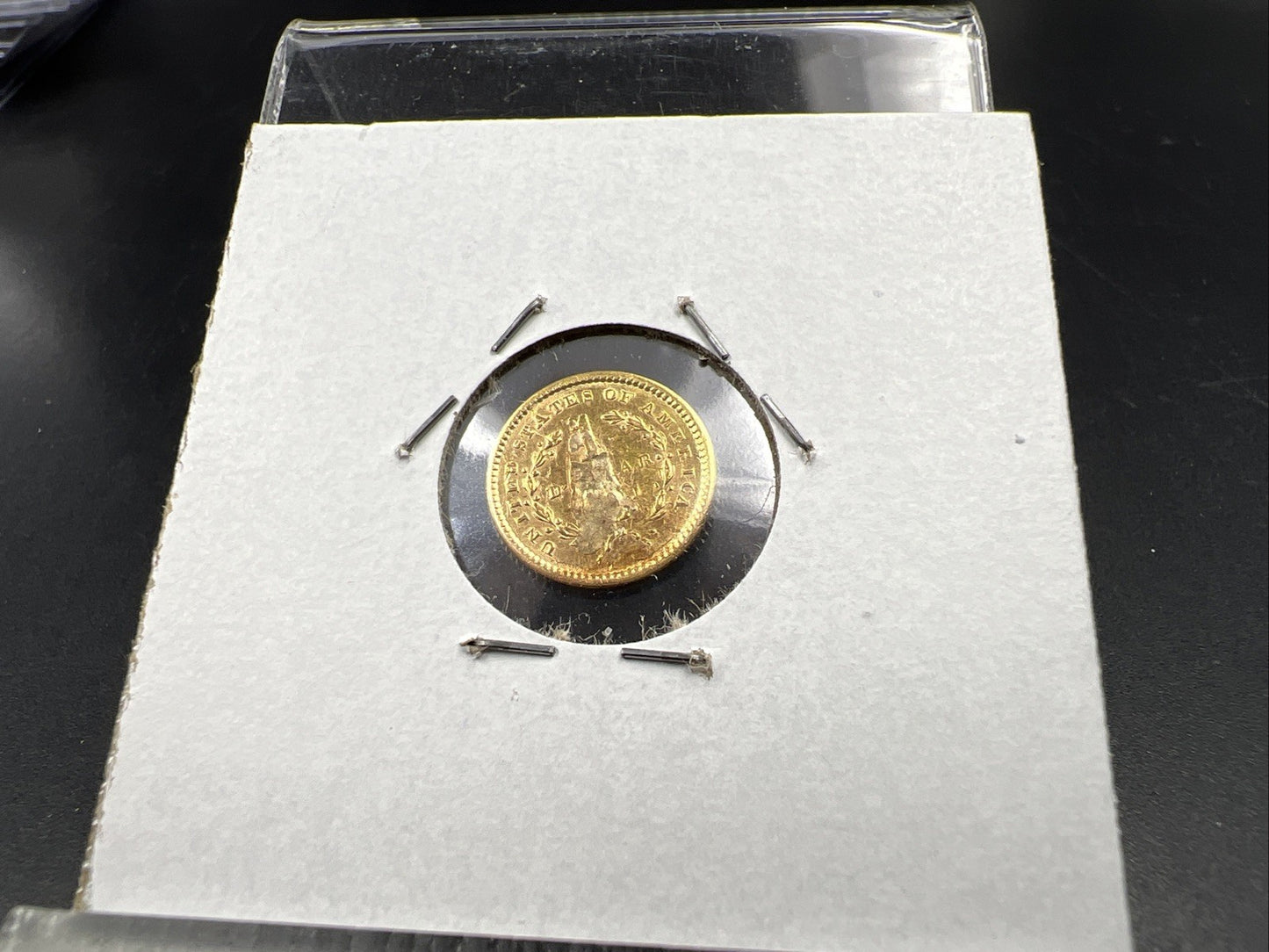 1851 G$1 Gold One Dollar Coin Liberty Head AU Details Jewelry Mount Removed REV